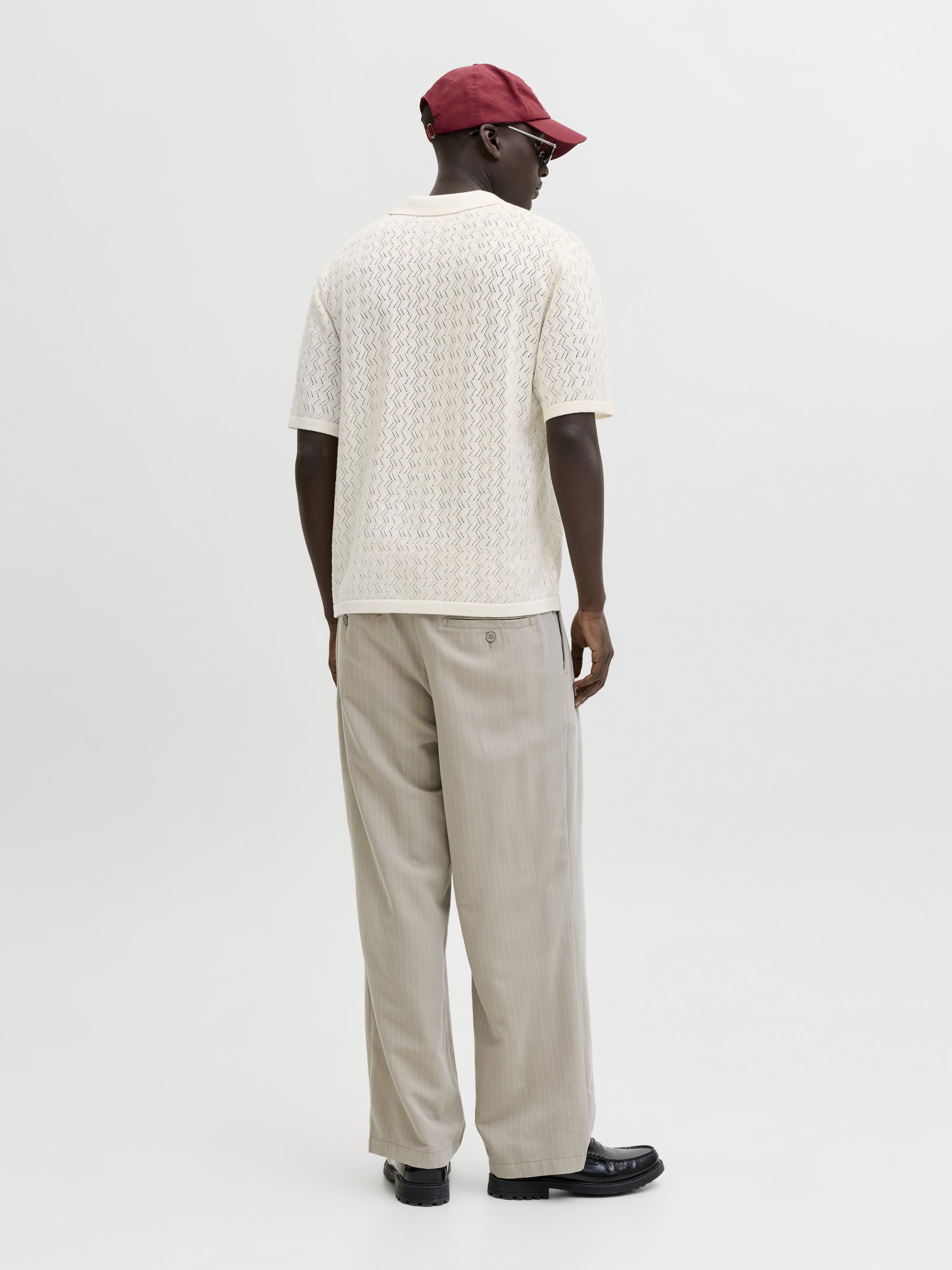 JORTYLER KNIT SS SPLIT NECK POLO SN, Sea Salt #3