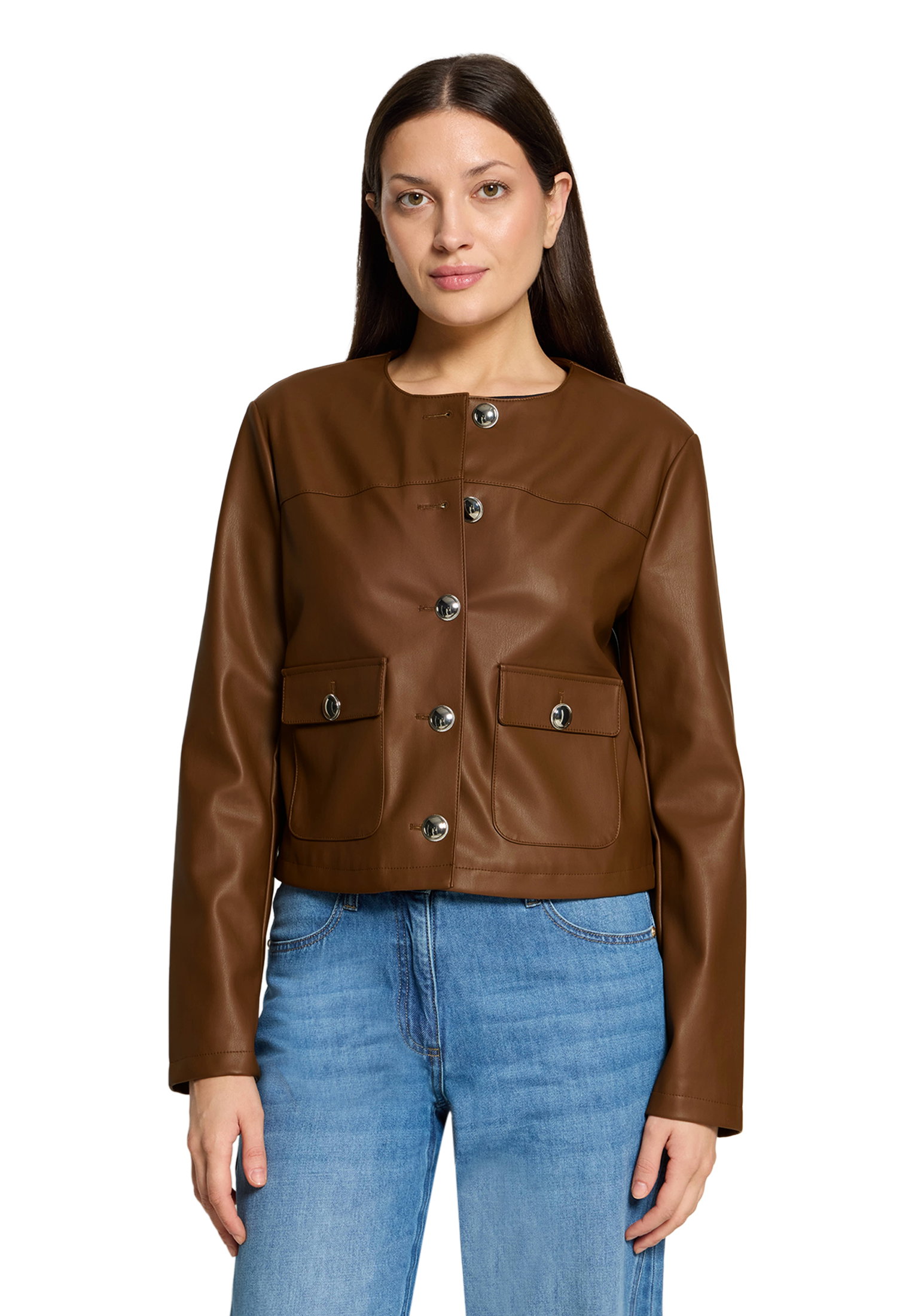 Blazerjacke Kurz 1/1 Arm, Dark Coffee #3