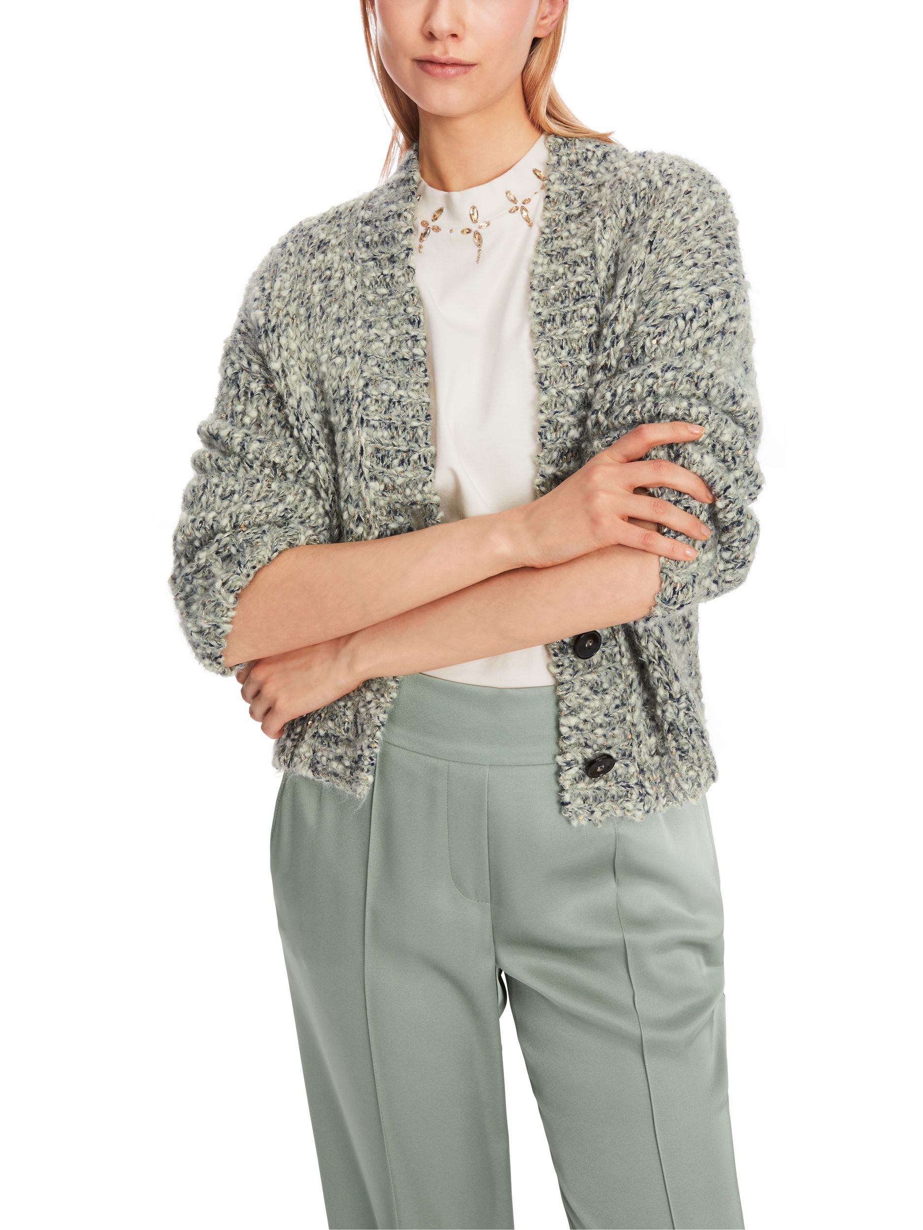 Marc Cain Collections |  Marc Cain Collections Strickjacke | Cardigan  | 40 | frozen sage