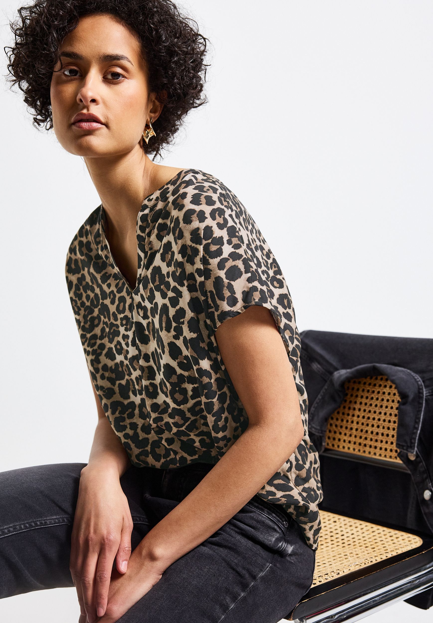Street One |  Street One Druckbluse  | 42 | black