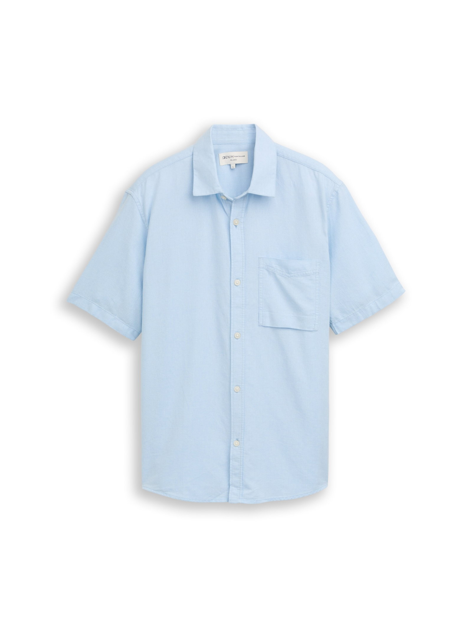relaxed slubyarn shirt, light blue structure #1