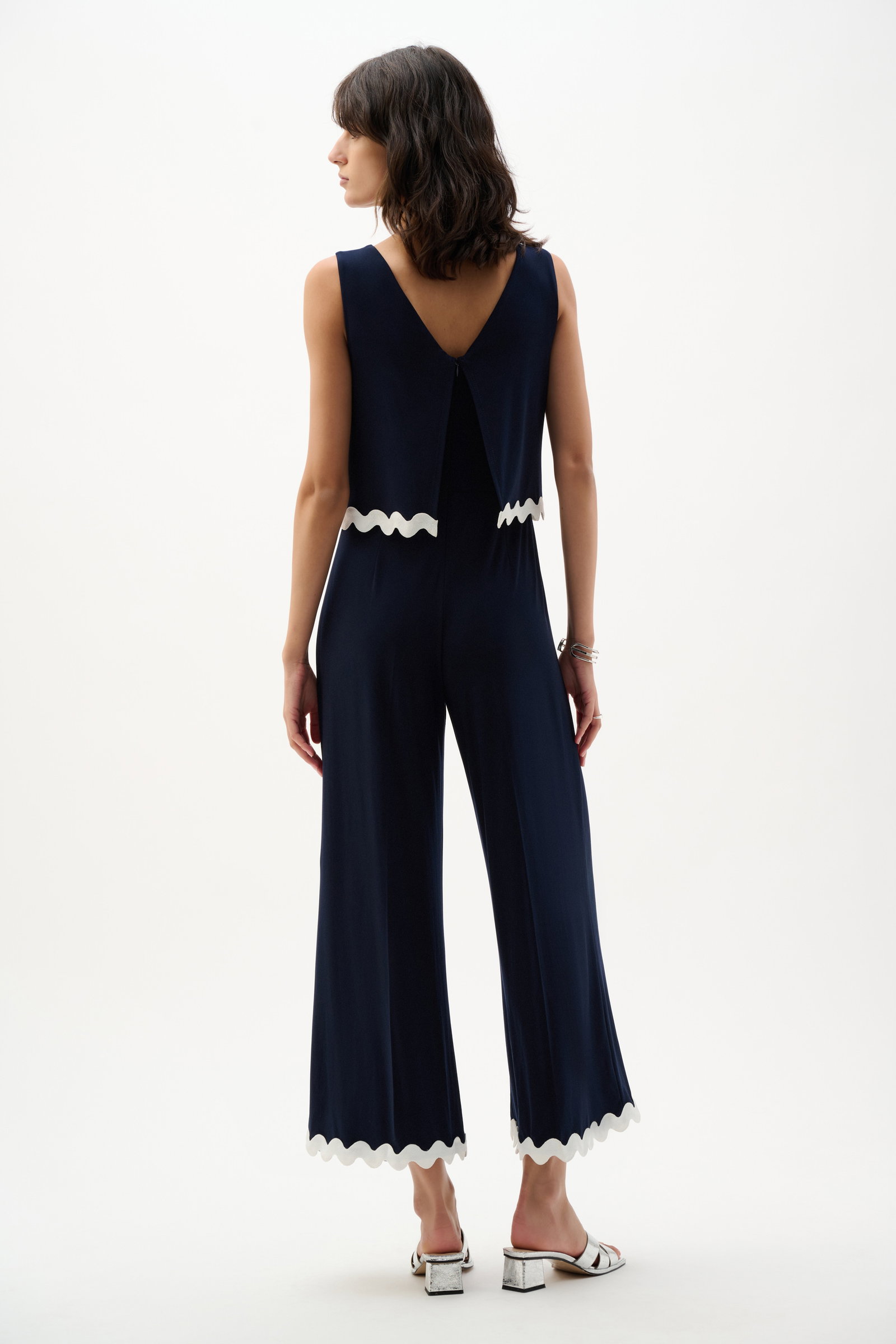 Joseph Ribkoff Overall Culotte-Jumpsuit mit Kontrastbesatz #3