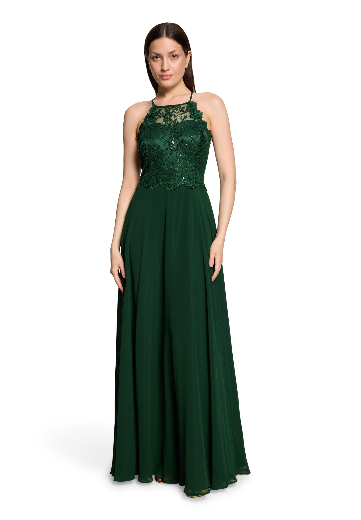 Kleid Lang ohne Arm, Dark Moss #3