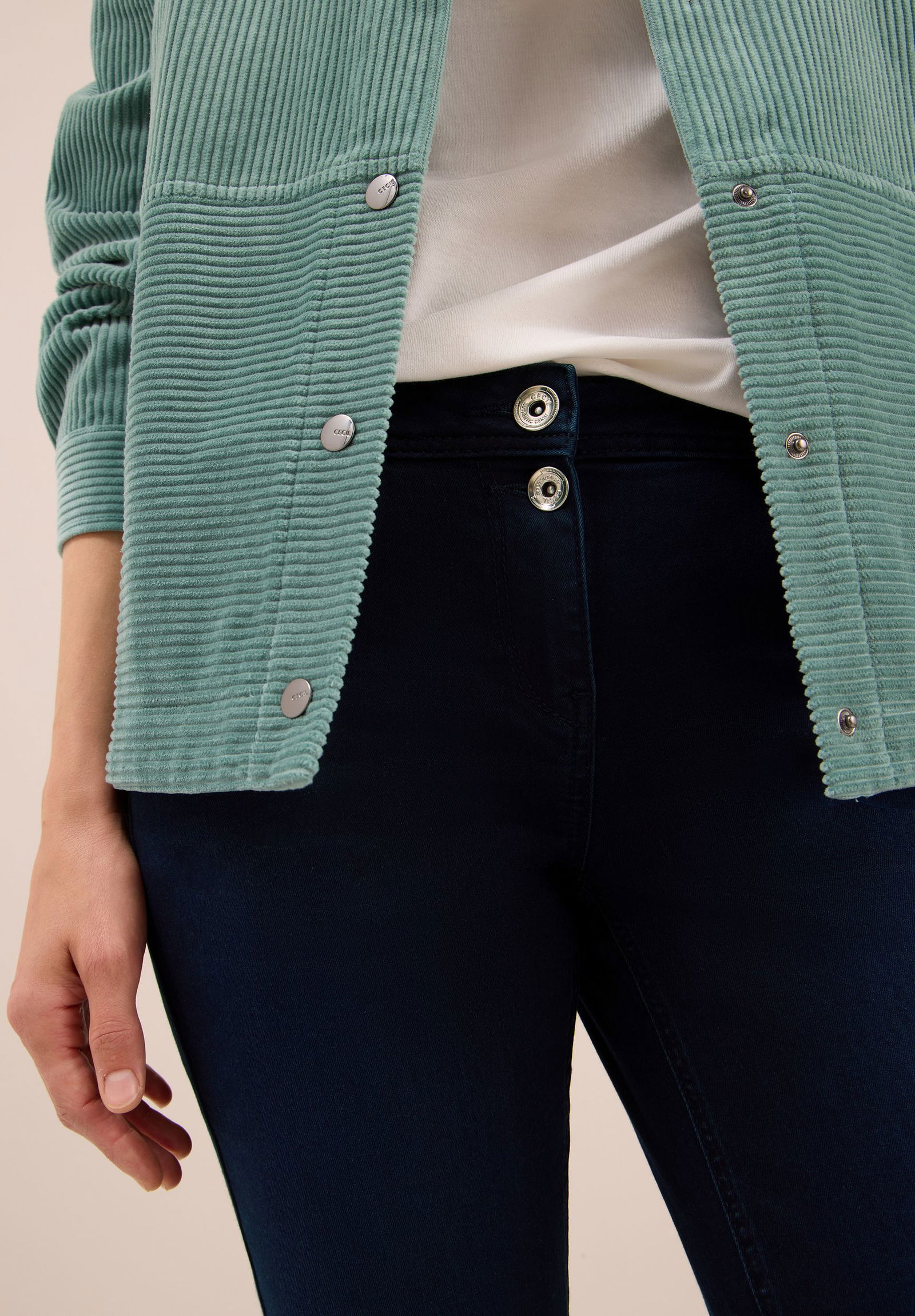 CECIL | CECIL Straight Leg Jeans | 29/32 | blue black washed