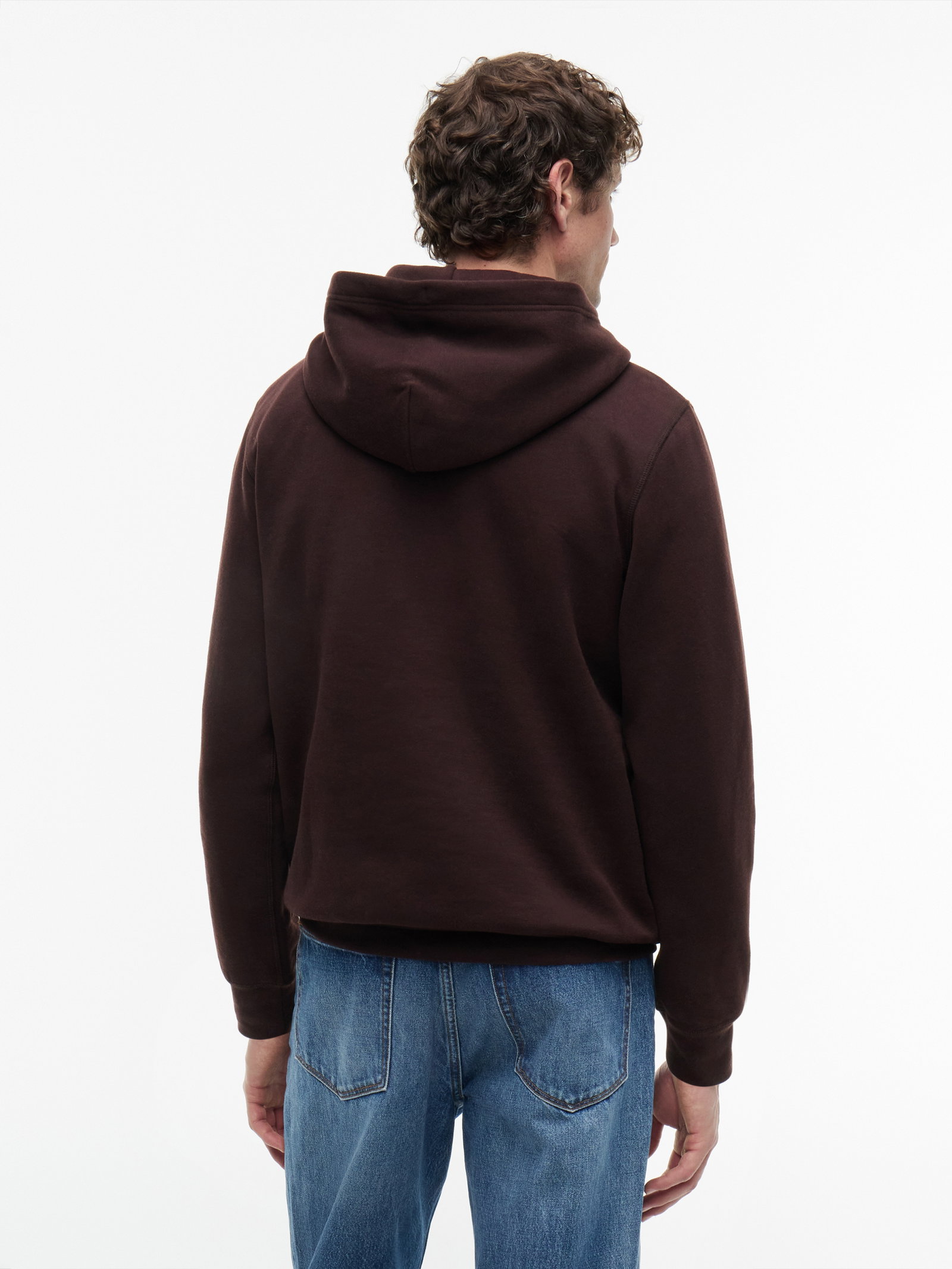 ESS SEASONAL FLEECE HOODY, BROWN #4