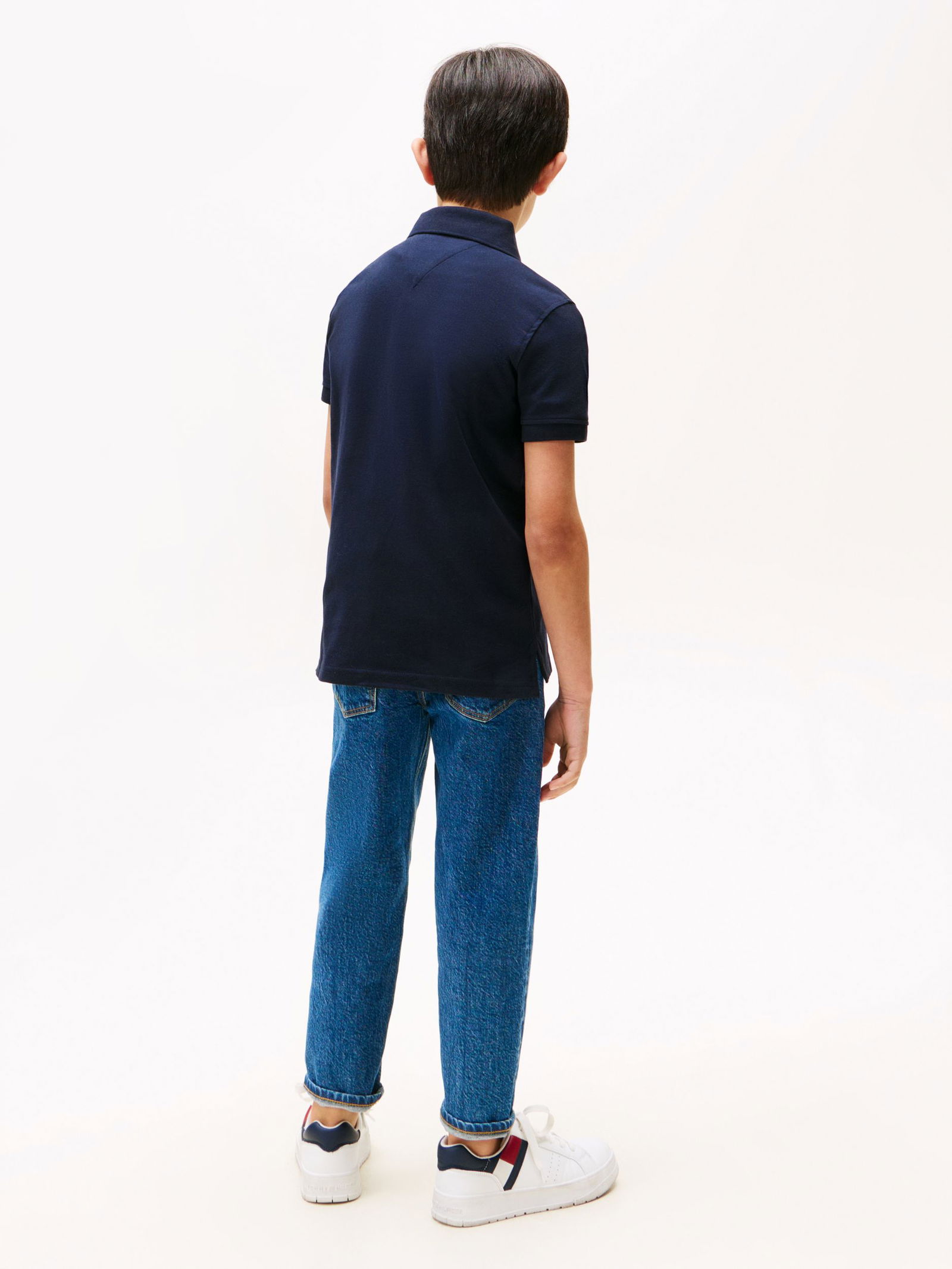 Tommy Hilfiger |  BOYS TOMMY POLO S/S, WHITE | 140 | DENIM