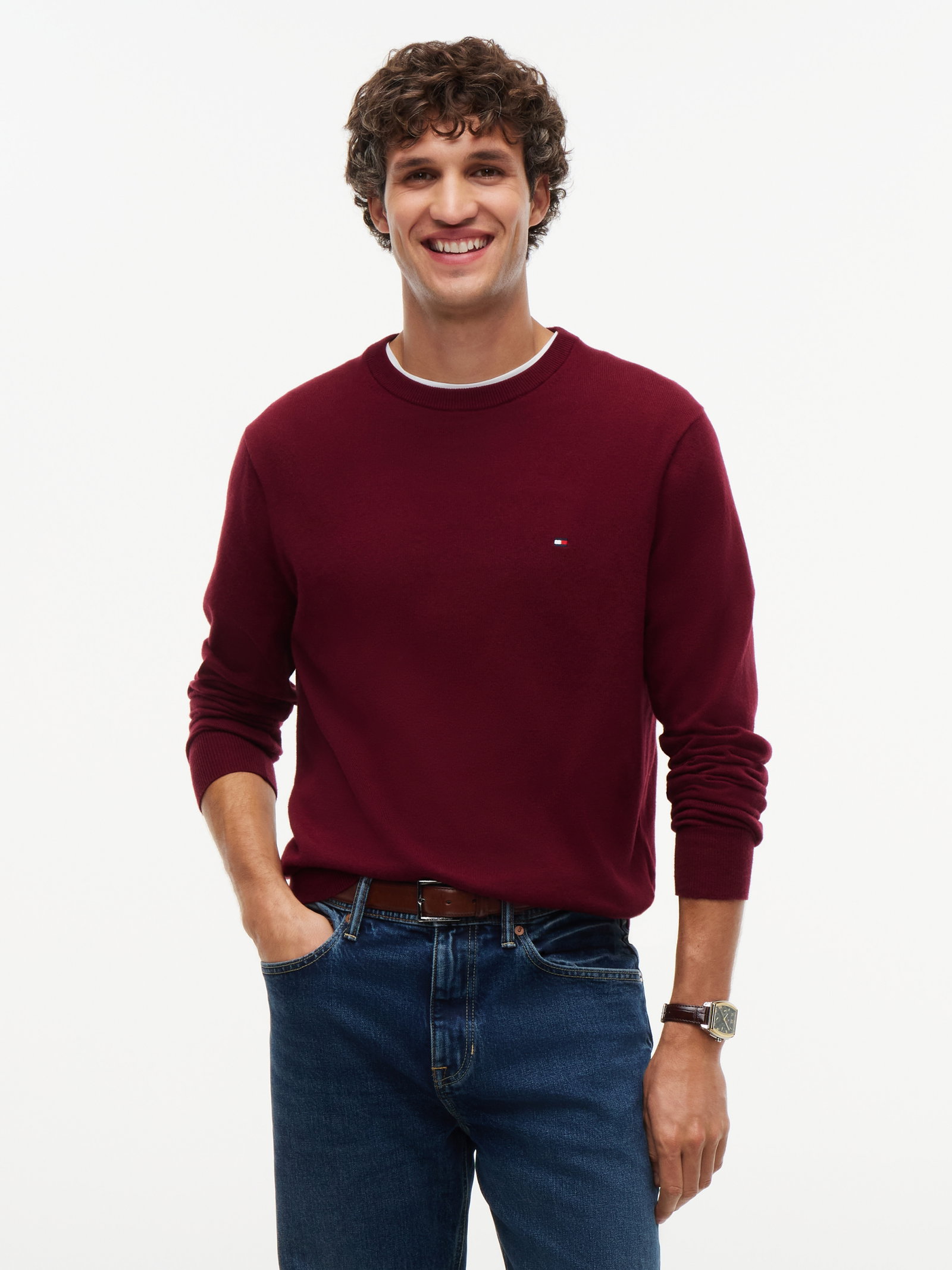 PIMA ORG CTN CASHMERE CREW NECK, PURPLE #2