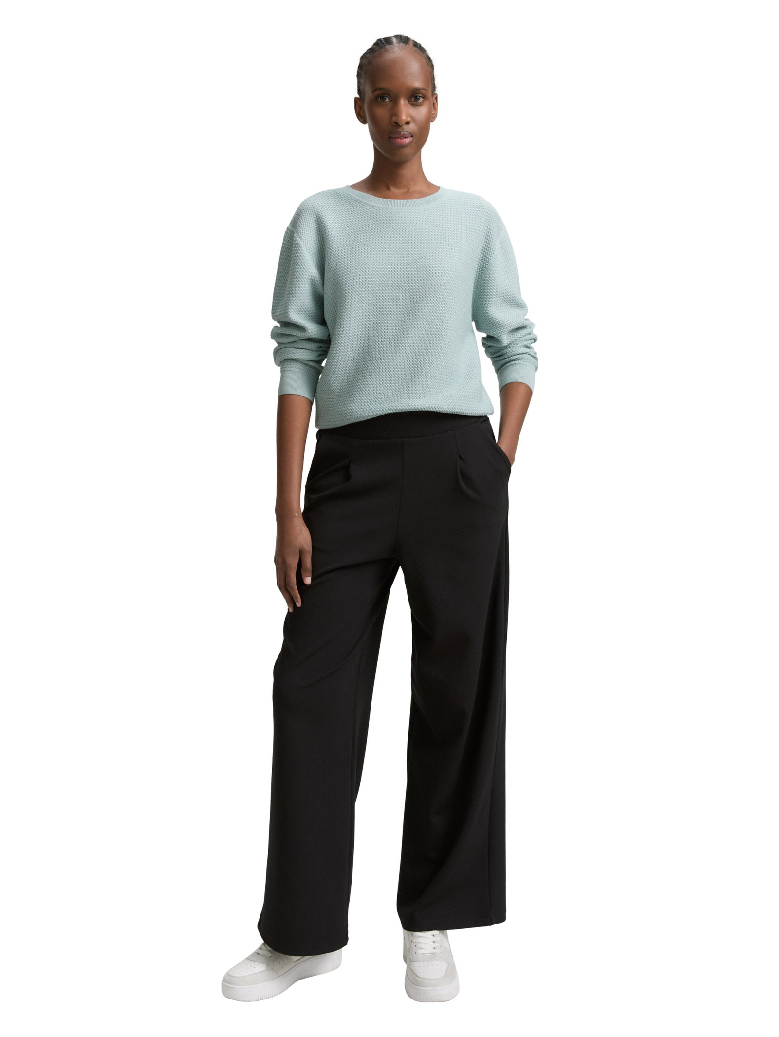 structured knit pullover, Silver Cloud Blue #3