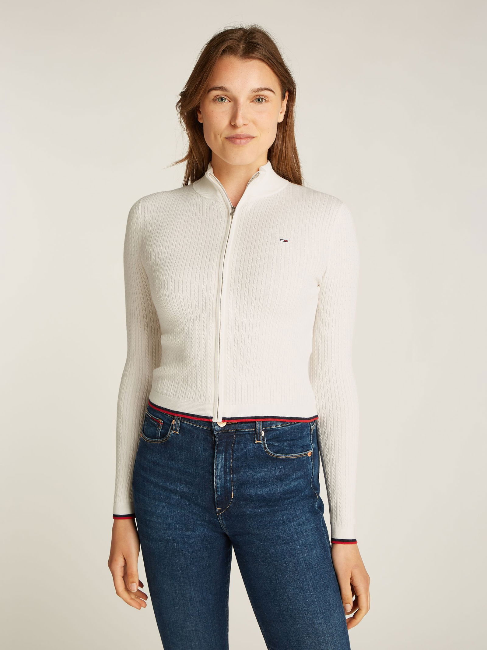 dabef4519eae162a510eb87ba7742c0a Tommy Jeans | Tommy Jeans Sweatjacke | S | ancient white