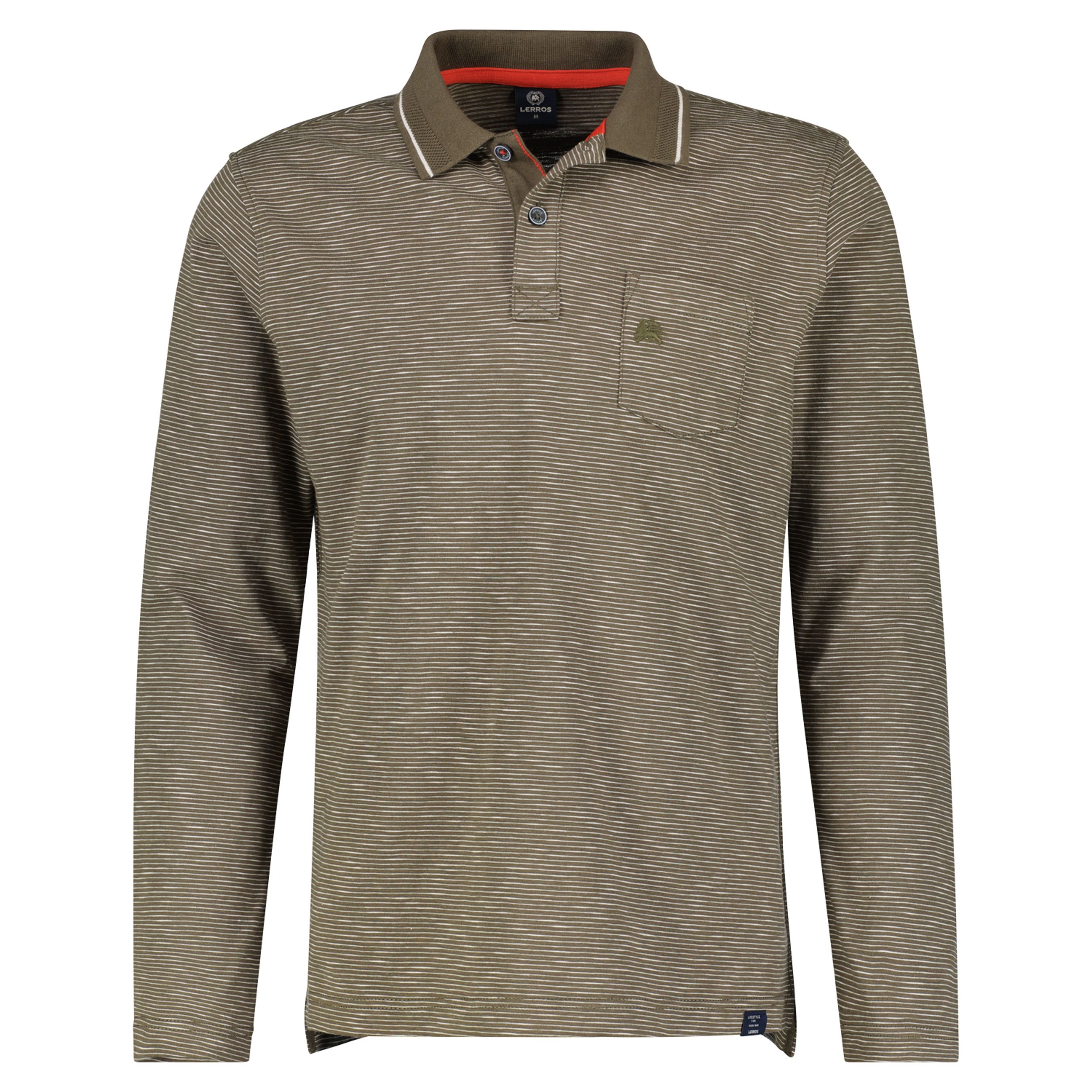 Lerros |  Lerros Poloshirt  | M | aged olive