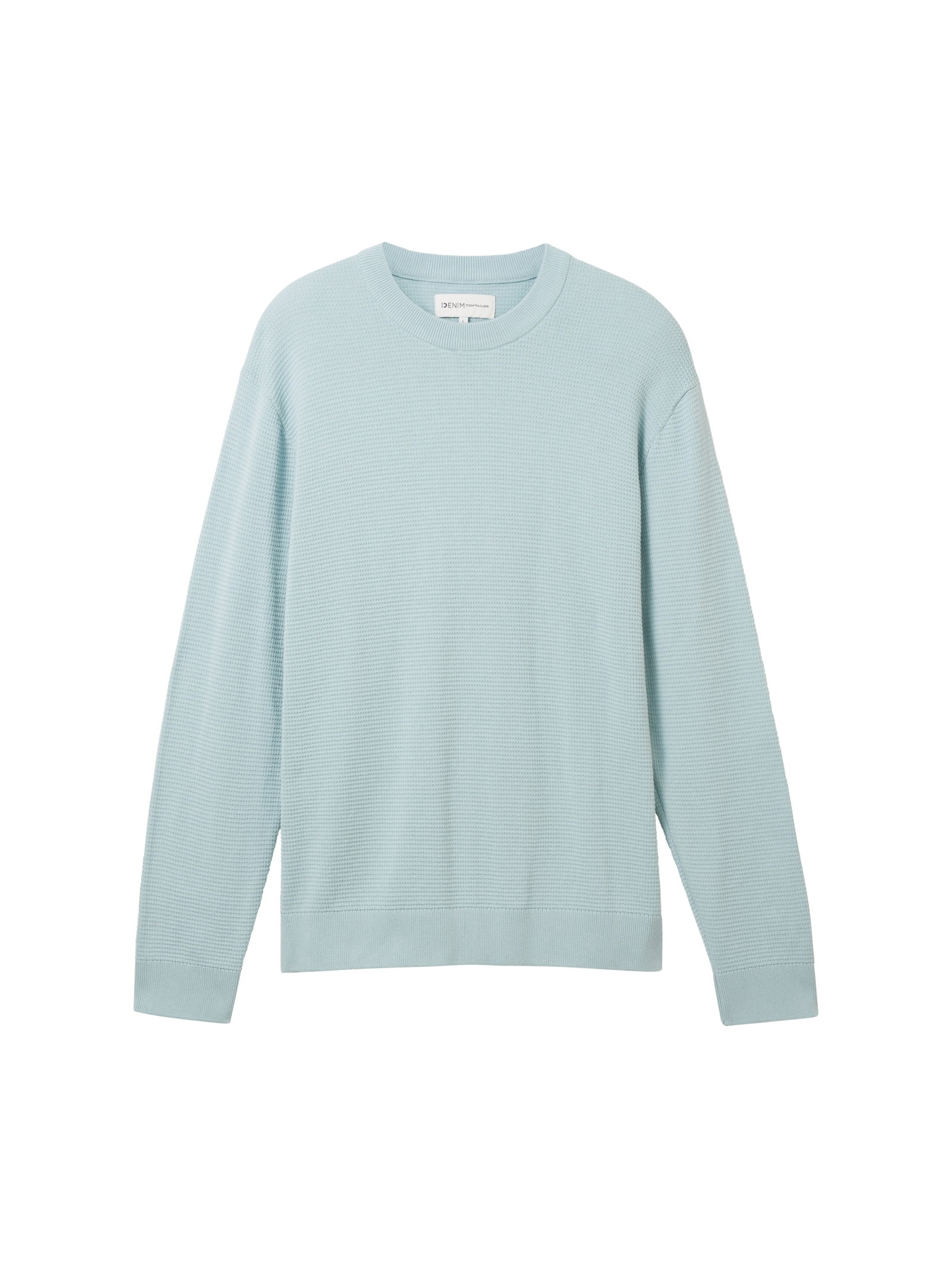 structured basic knit, dusty mint blue #1