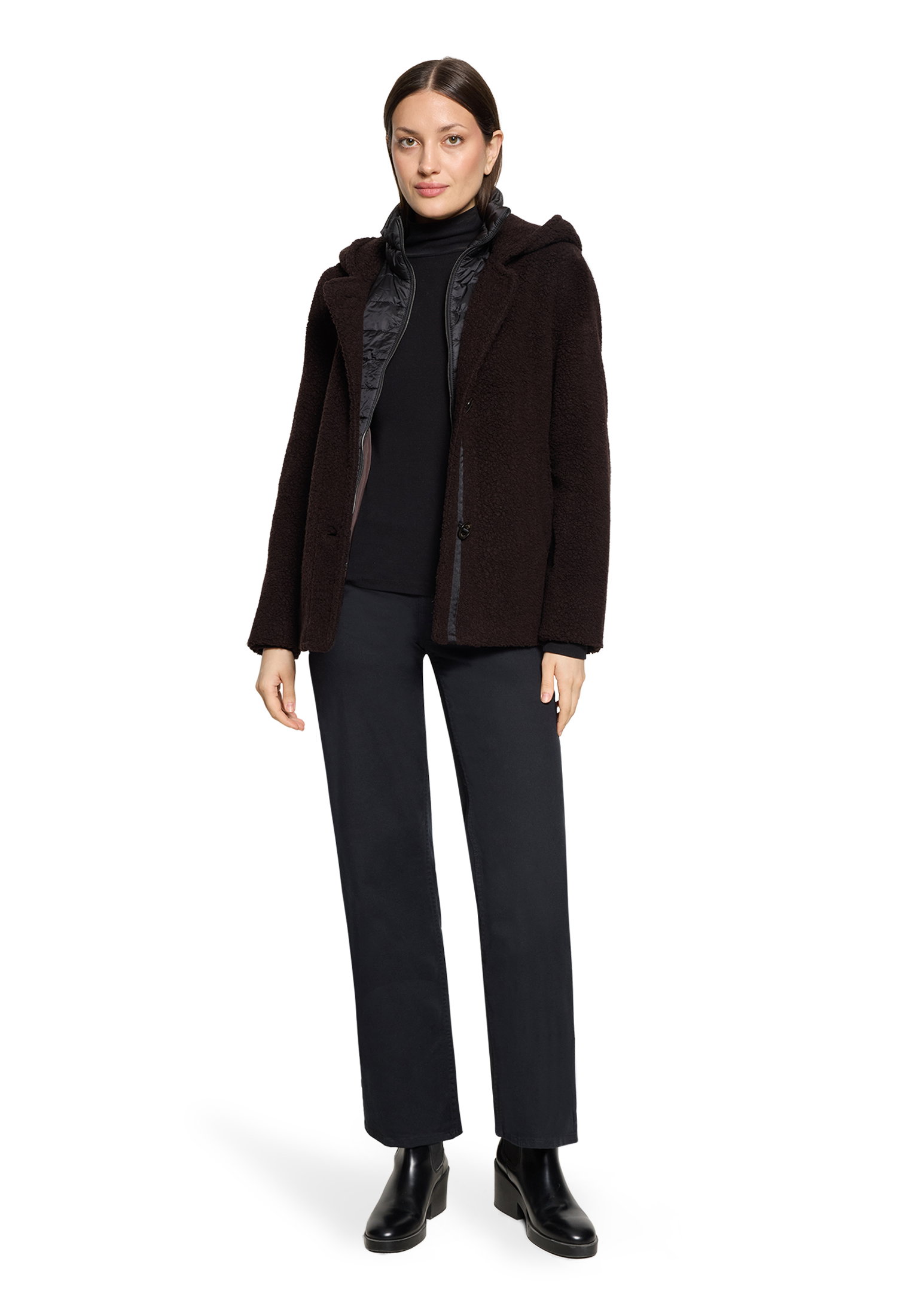 Jacke Wolle, Dark Brown Melange #5