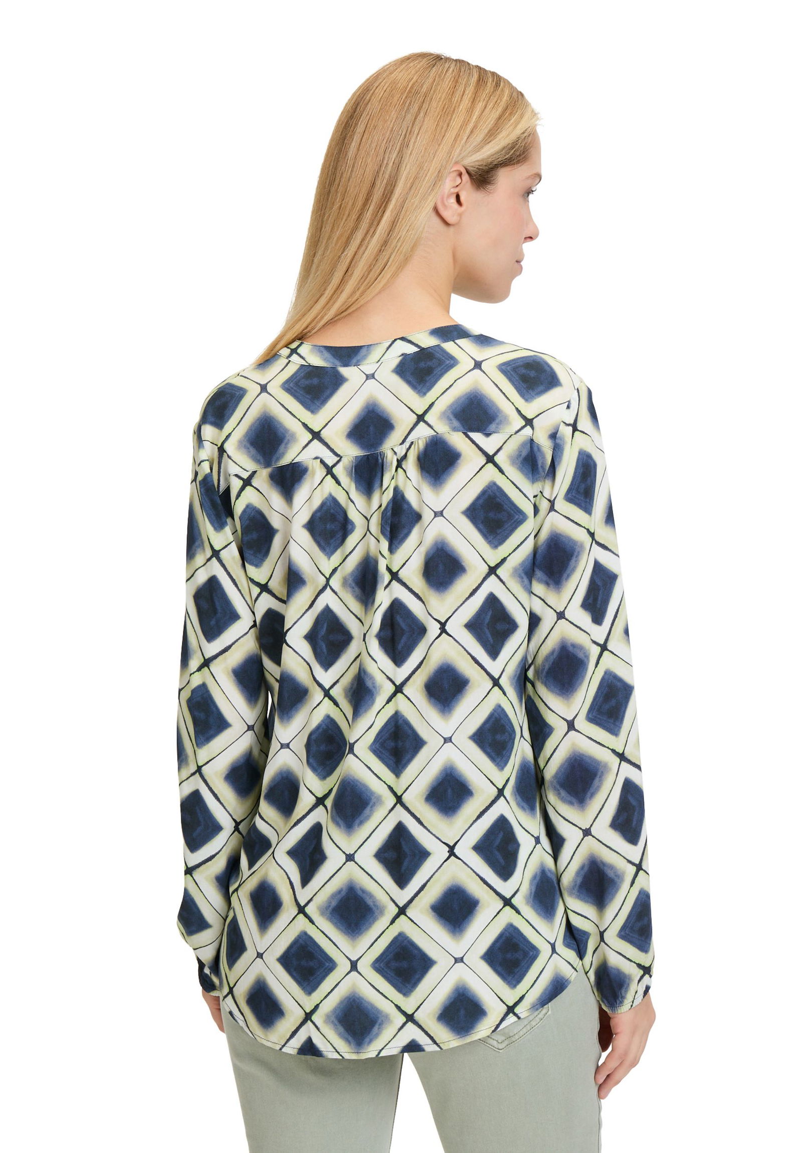 Cartoon |  Cartoon Druckbluse  | 36 | dark blue/green