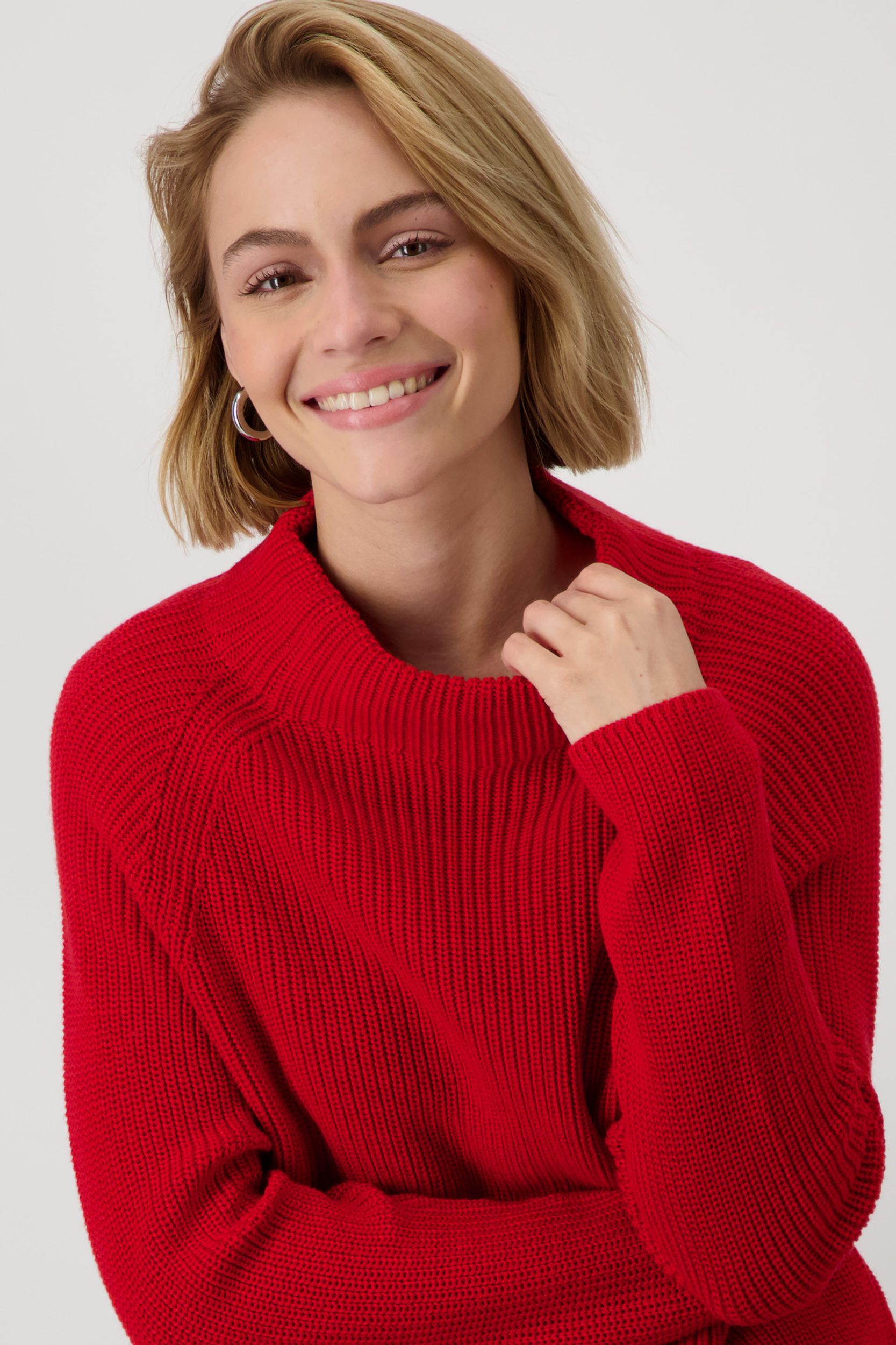 Monari |  Pullover, deep red | 36 | red lipstick