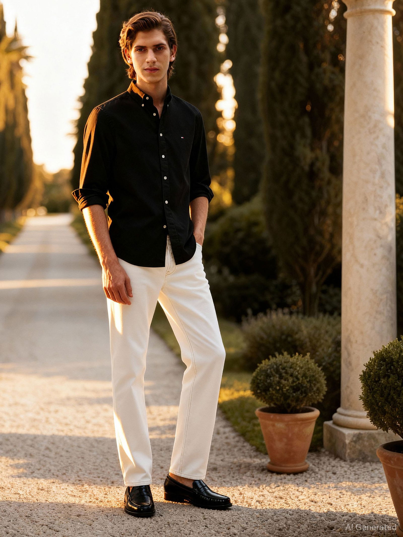 Tommy Hilfiger |  Tommy Hilfiger Hemd Regular Fit  | M | black