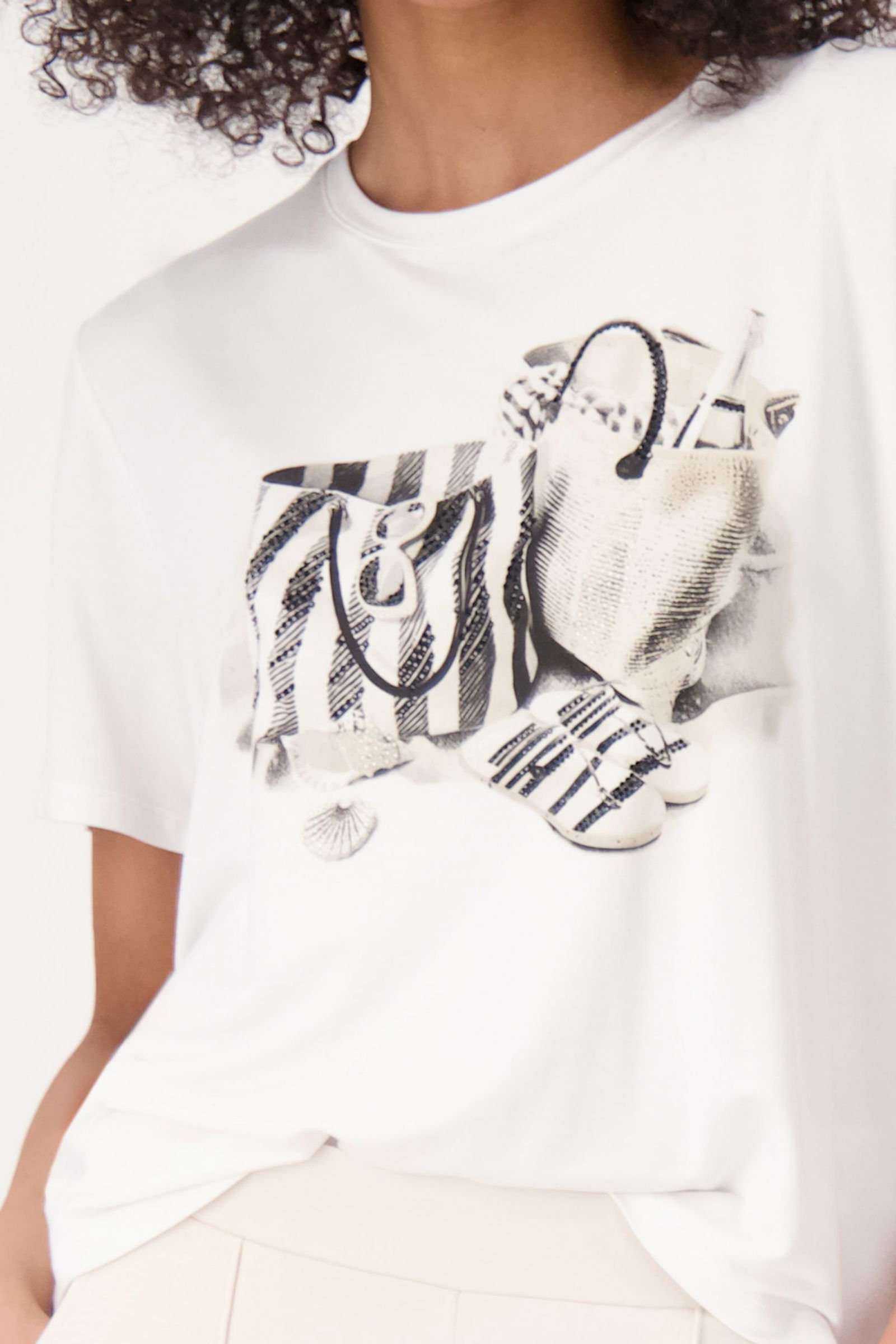 Monari |  T-Shirt, cream | 36