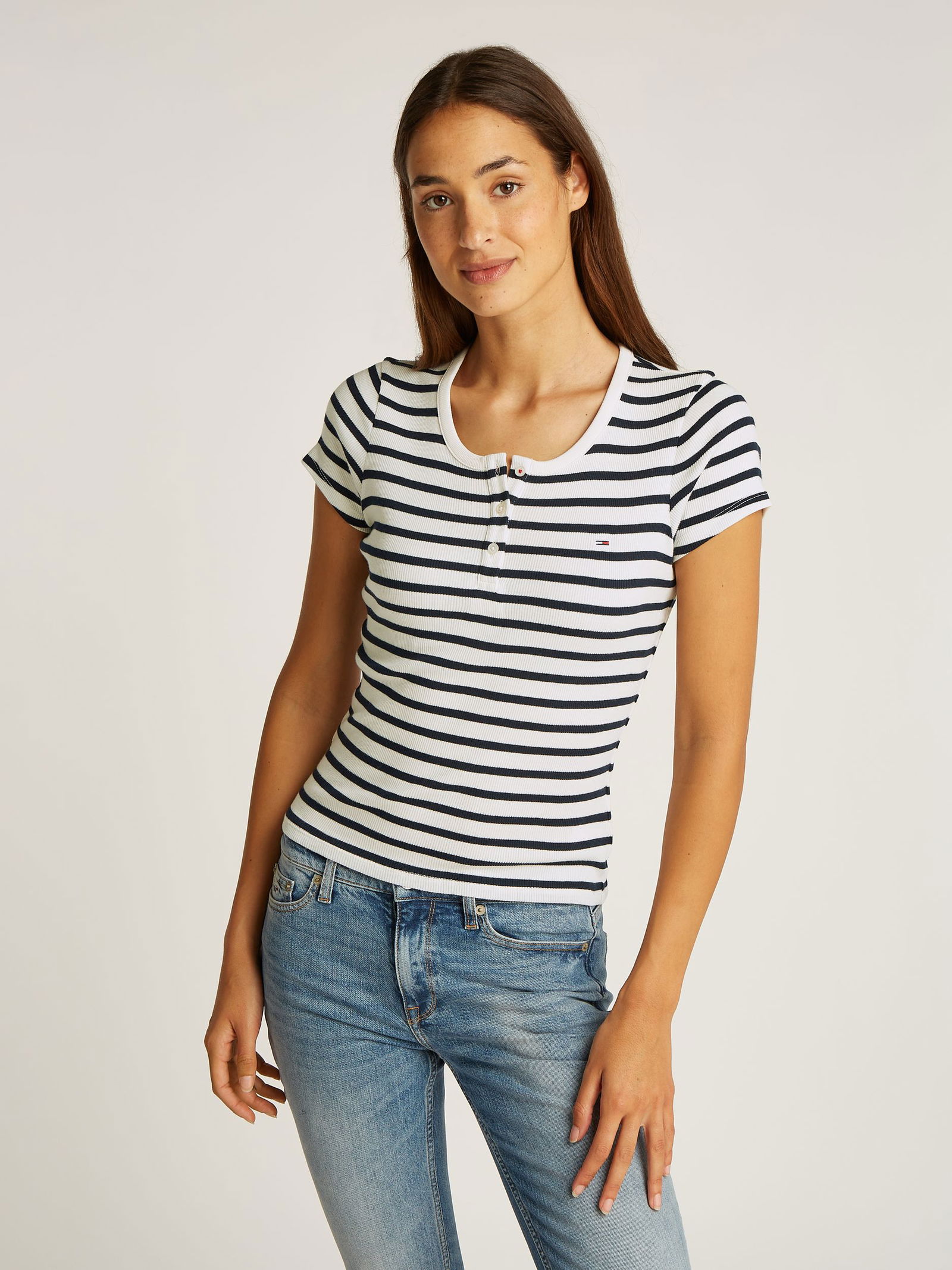 30650de7904fbf6403f1dd6d13efcd1f Tommy Jeans | Tommy Jeans Shirt | L | brenton stp/ white/desert sky