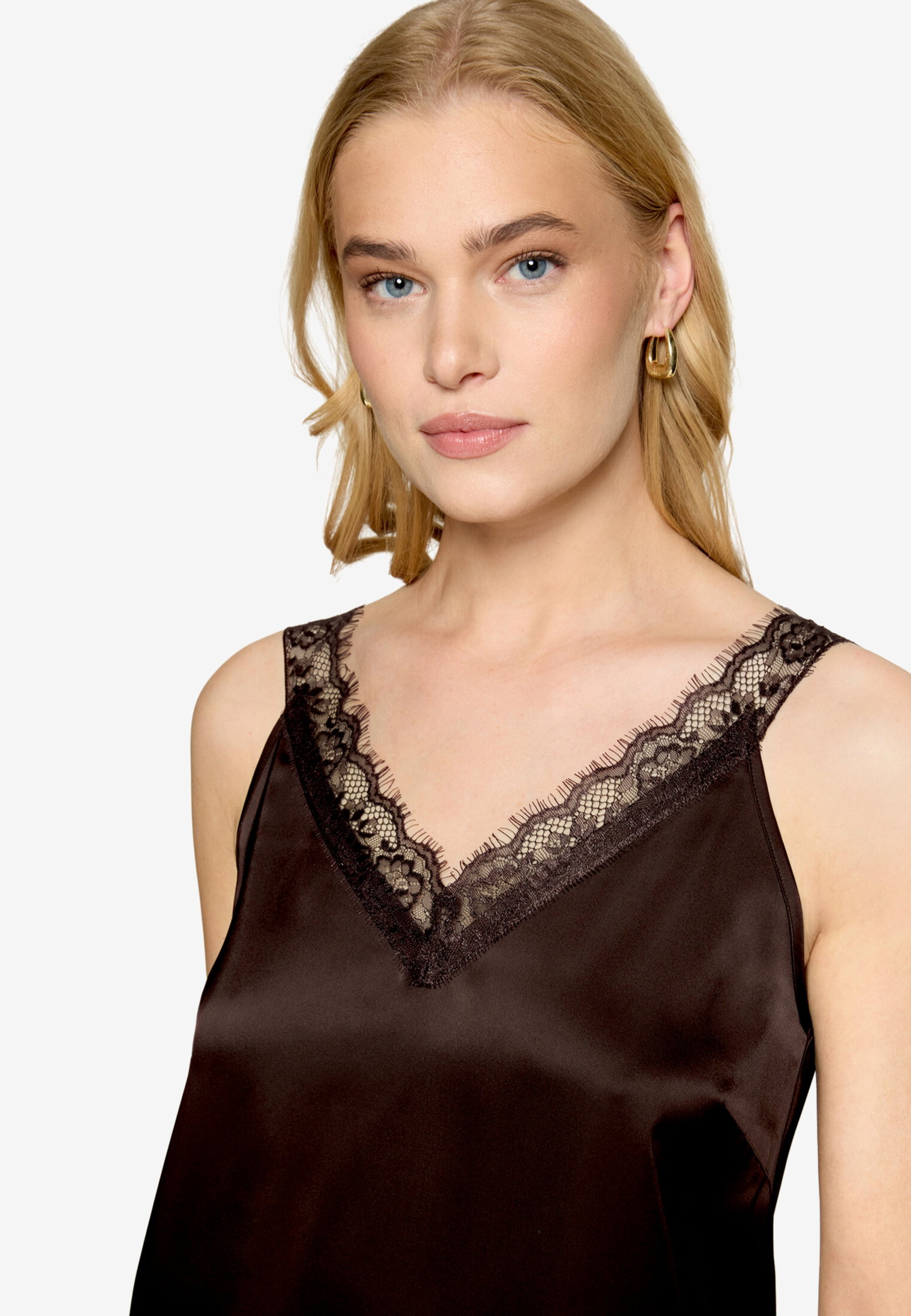 Bluse Kurz ohne Arm, Chocolate Plum #5