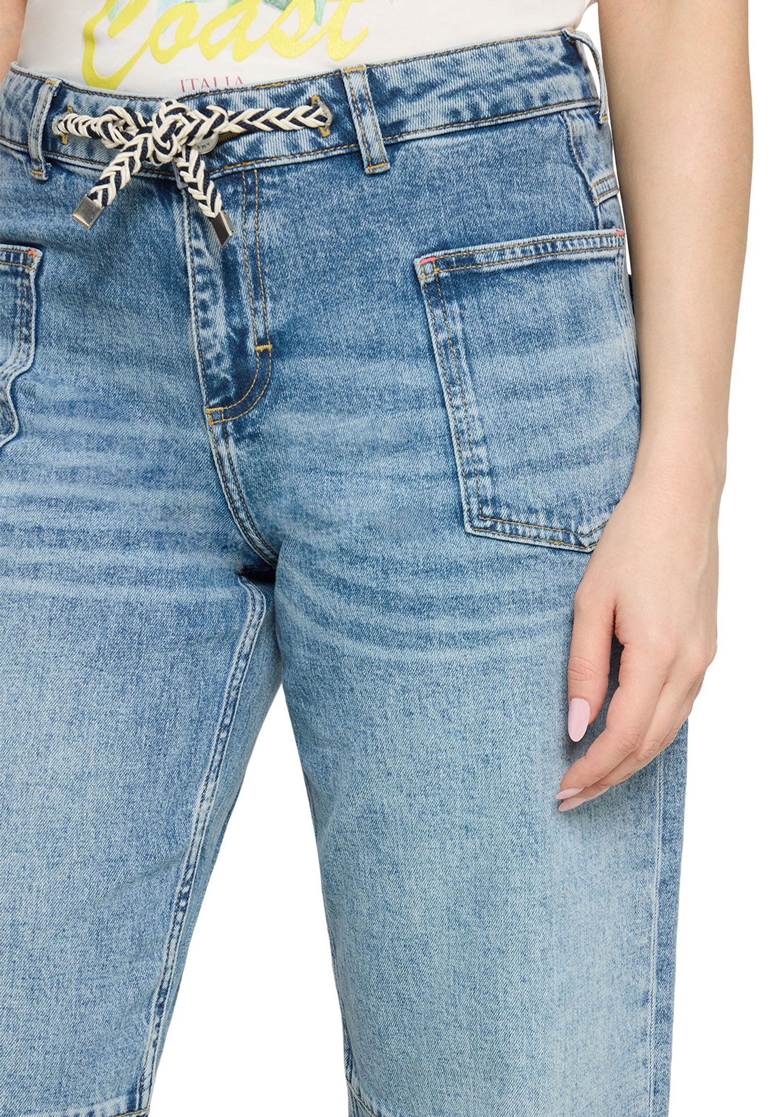 |  Hose Jeans 1/1 LAEnge, Middle Blue Denim | 44 | blau