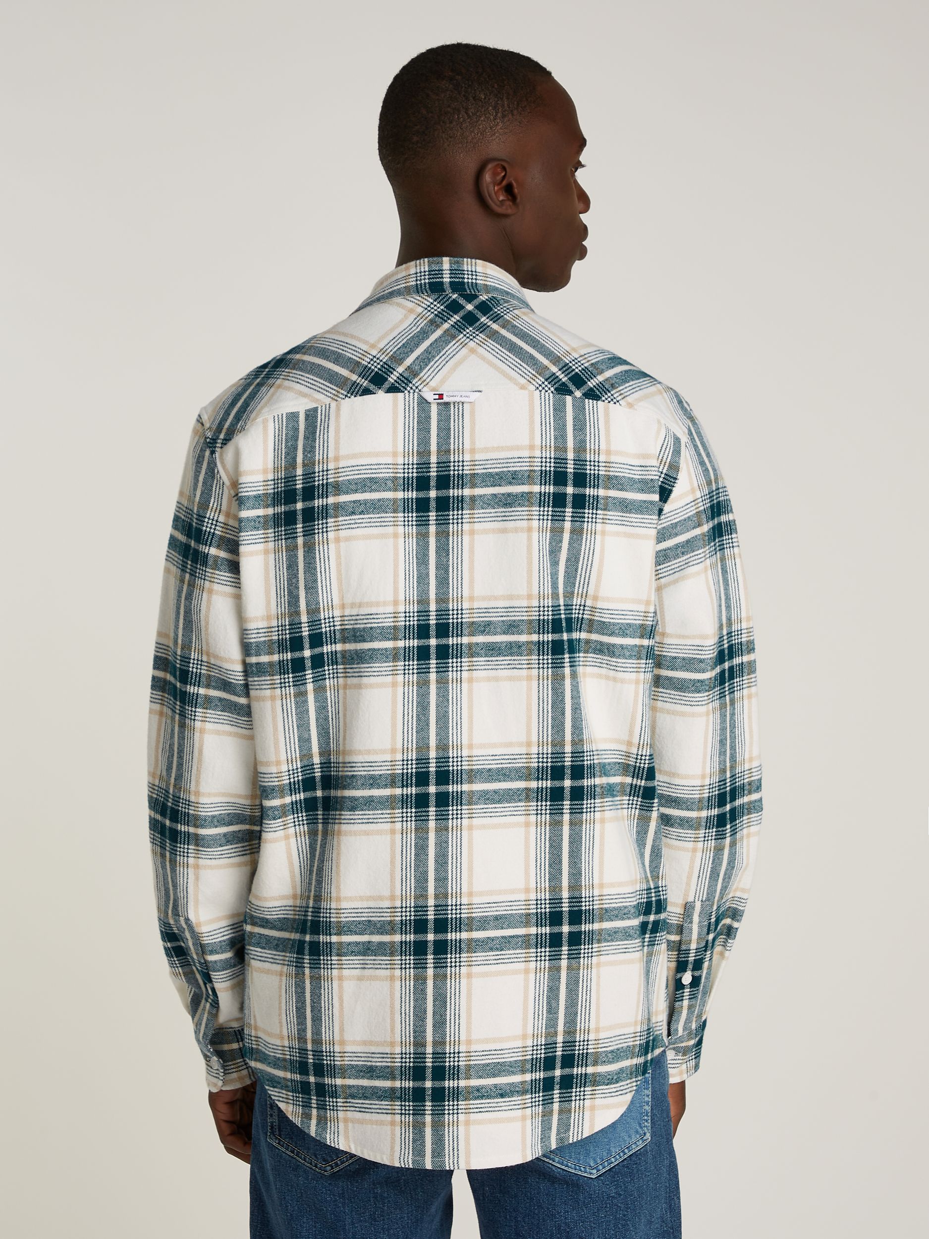  |  TJM REG CHECK FLANNEL SHIRT EXT | XL | ancient white