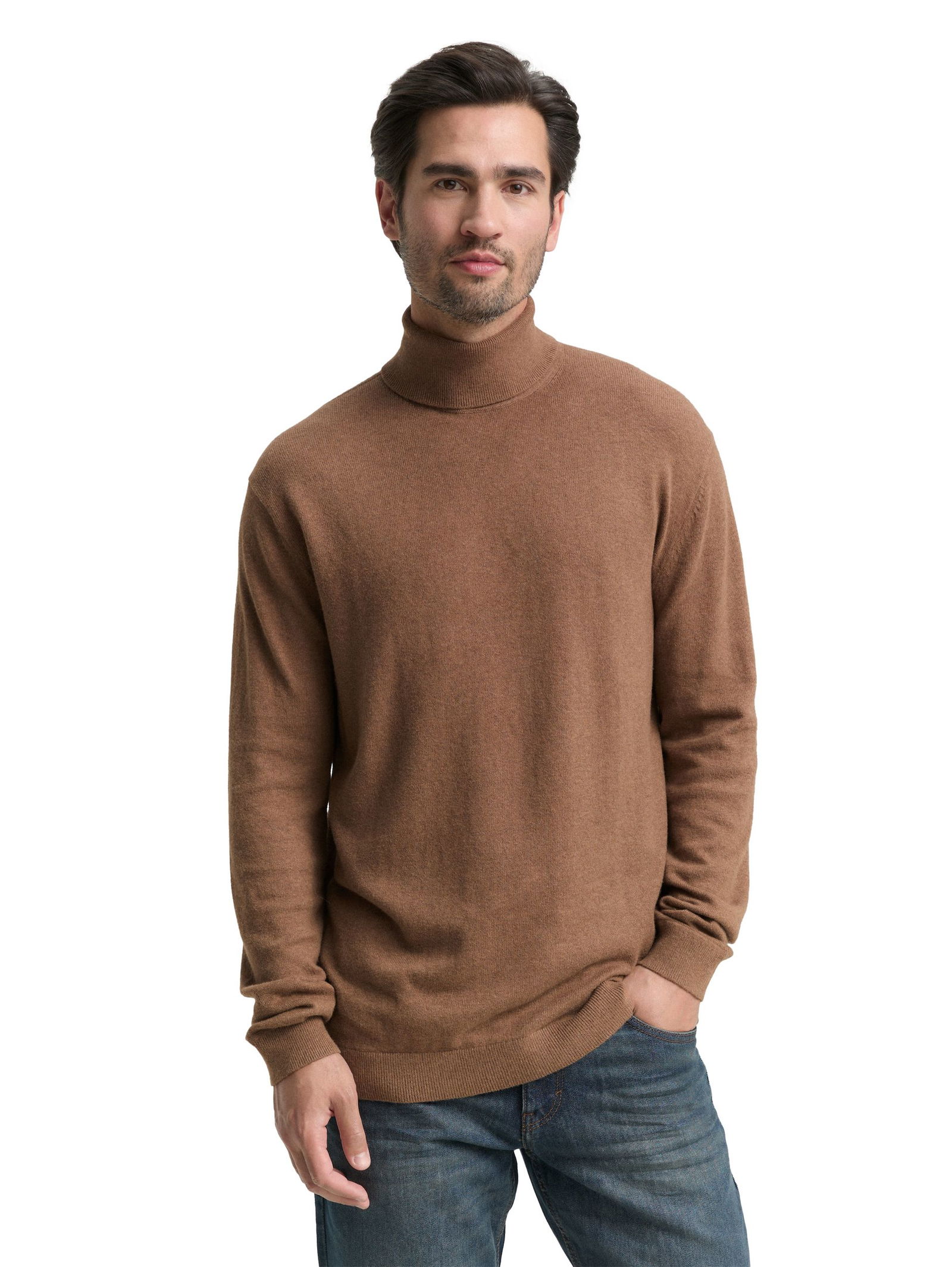 Tom Tailor | Tom Tailor Rollkragenpullover | M | knitted navy melange