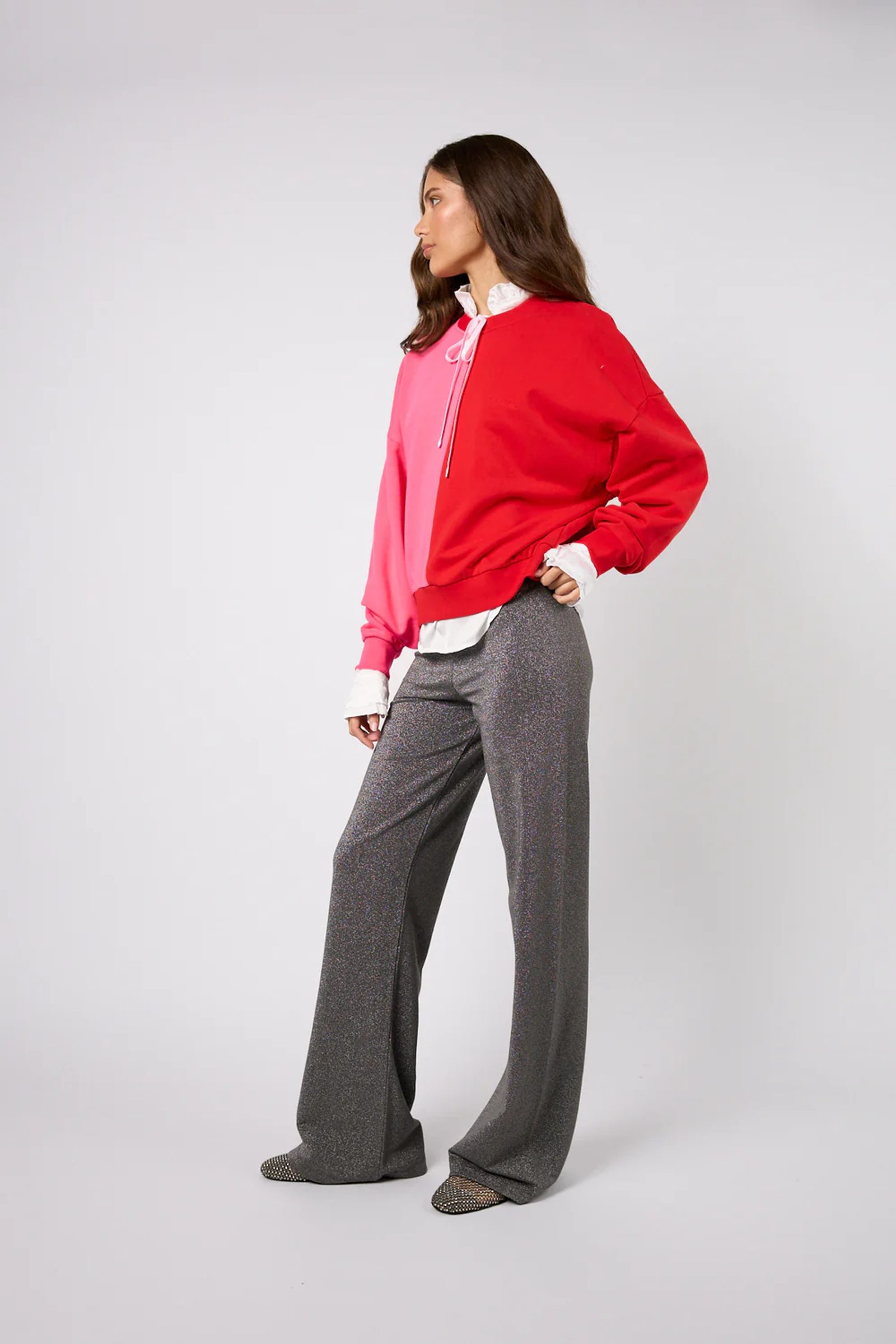 Oh April Regular Sweater Bow Dark Rose/Crimson #2