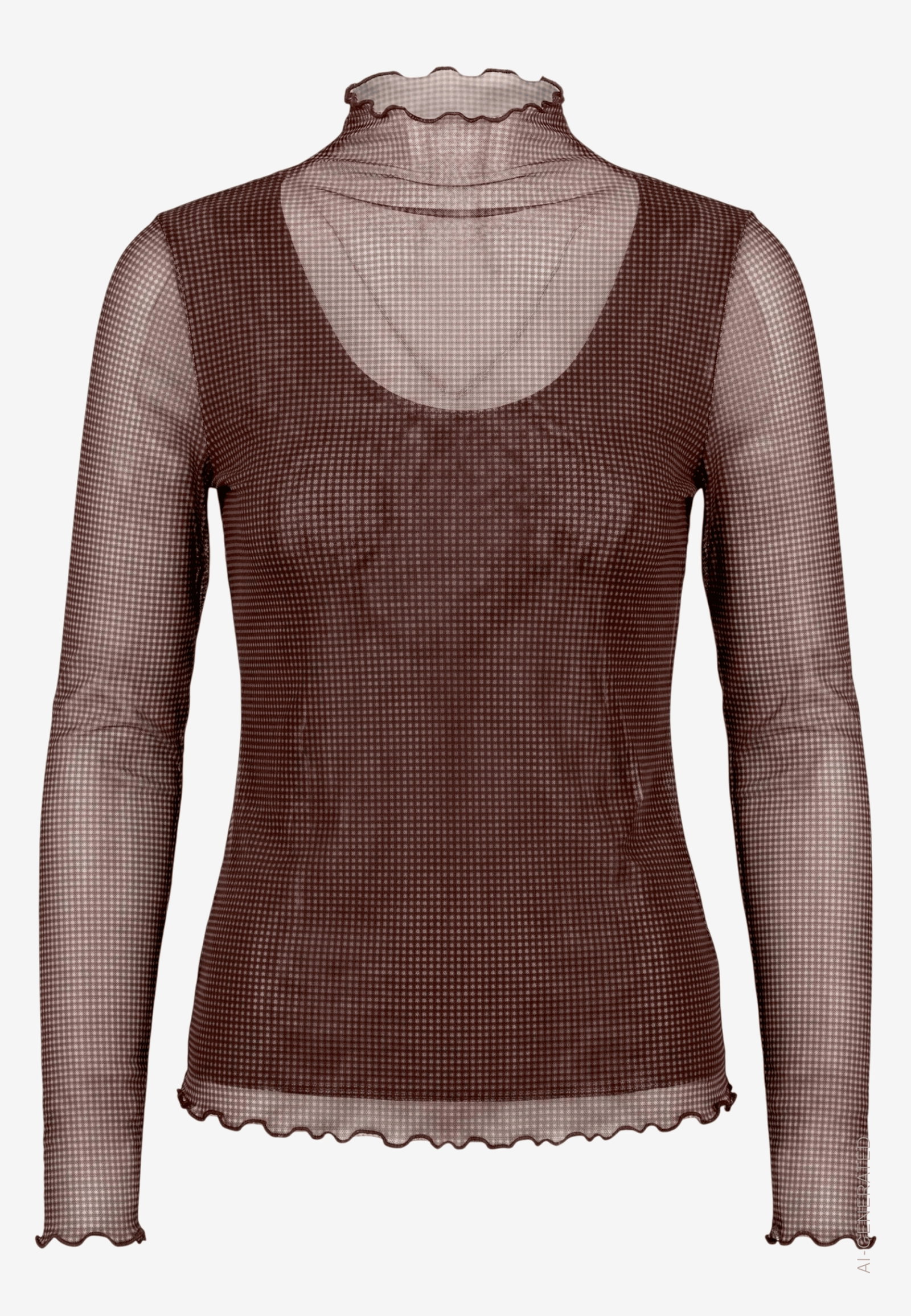 Shirt Kurz 1/1 Arm, Beige/Brown #1