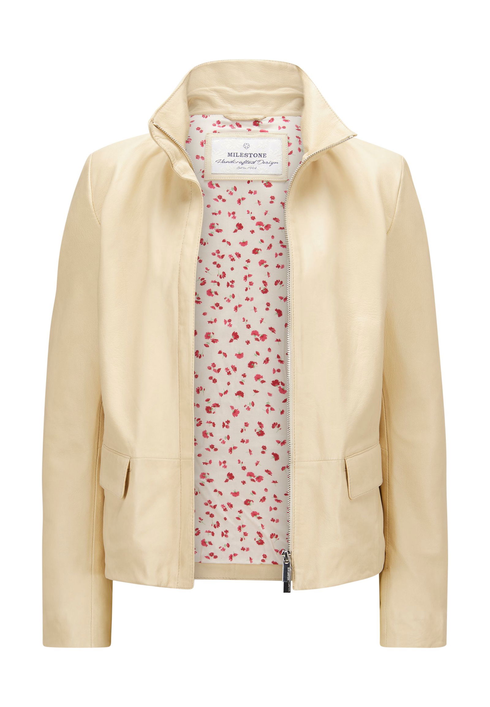 Milestone | Milestone Lederjacke | 44 | hell beige