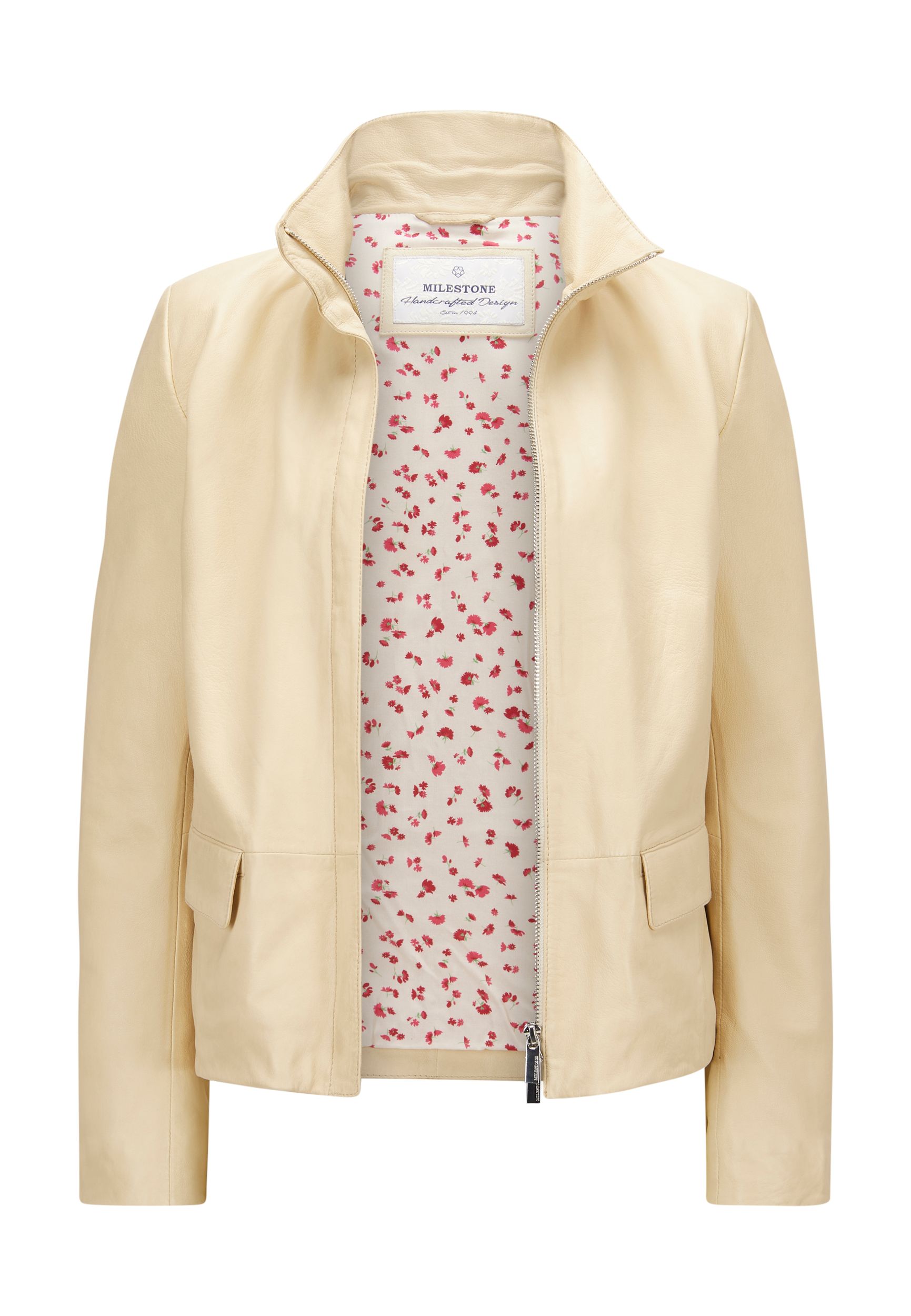Milestone |  Milestone Lederjacke  | 44 | hell beige