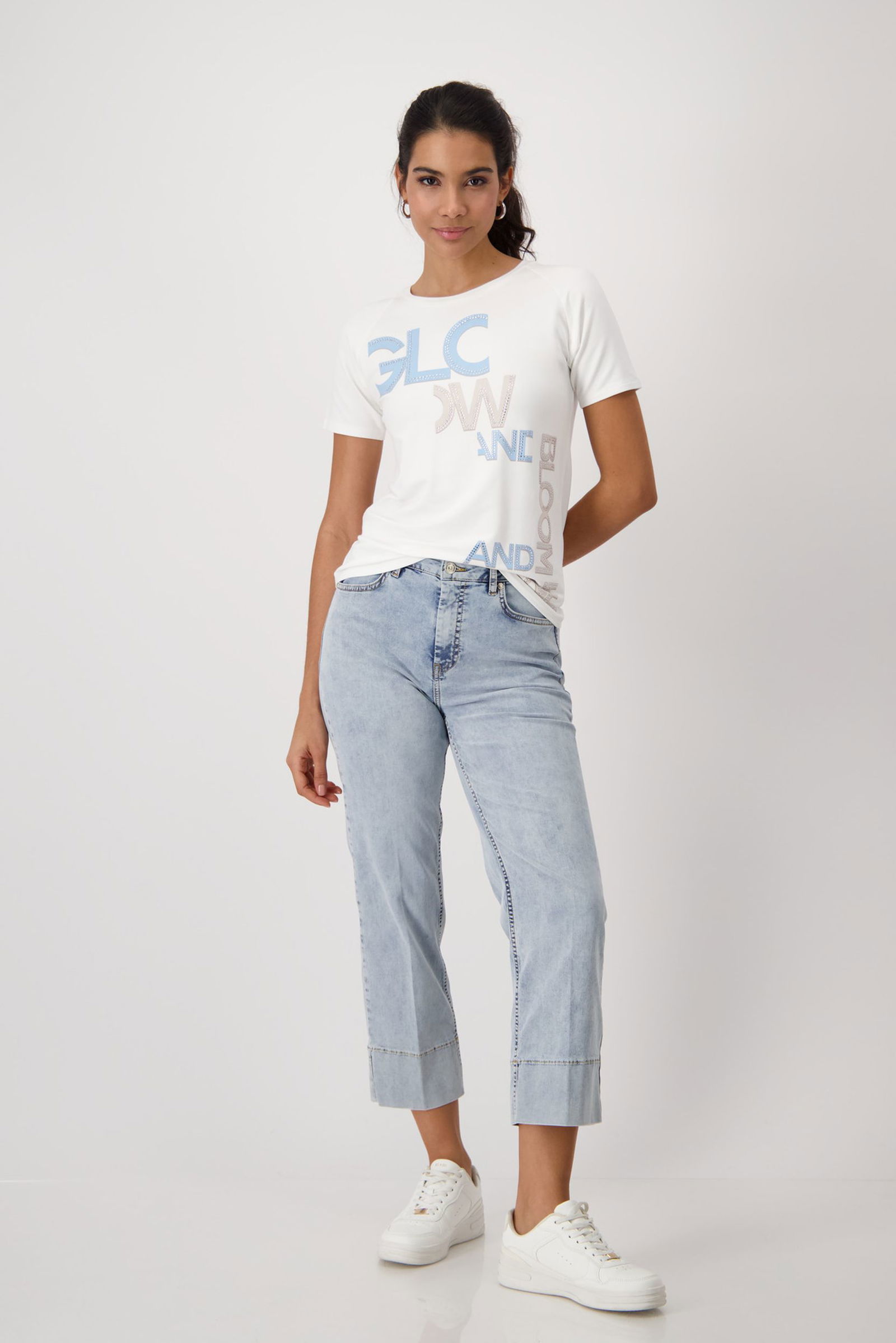 Monari |  T-Shirt, off-white | 44 | off-white