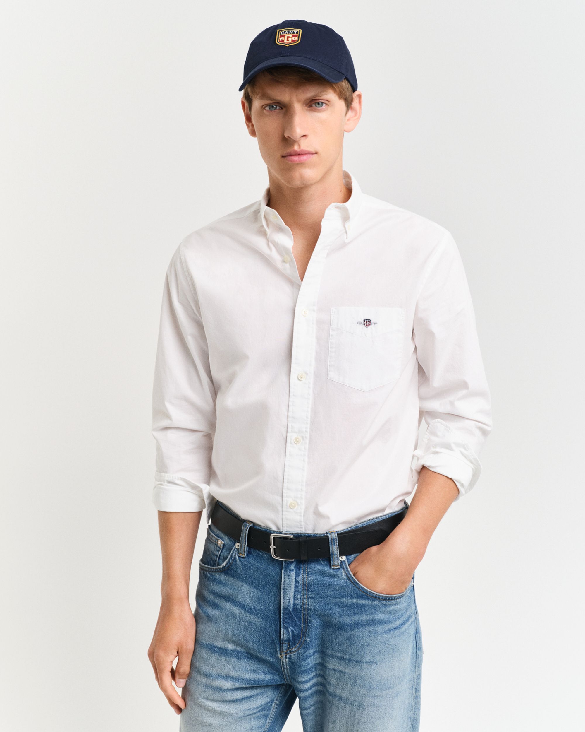 Gant |  Gant Hemd Regular Fit  | M | black