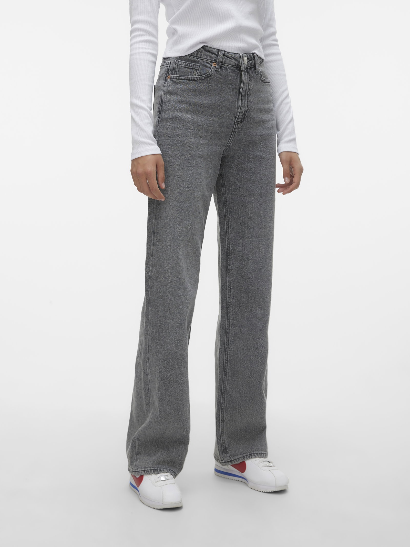 VMTESSA HR WIDE JEANS RA206 GA NOOS, Medium Grey Denim #4