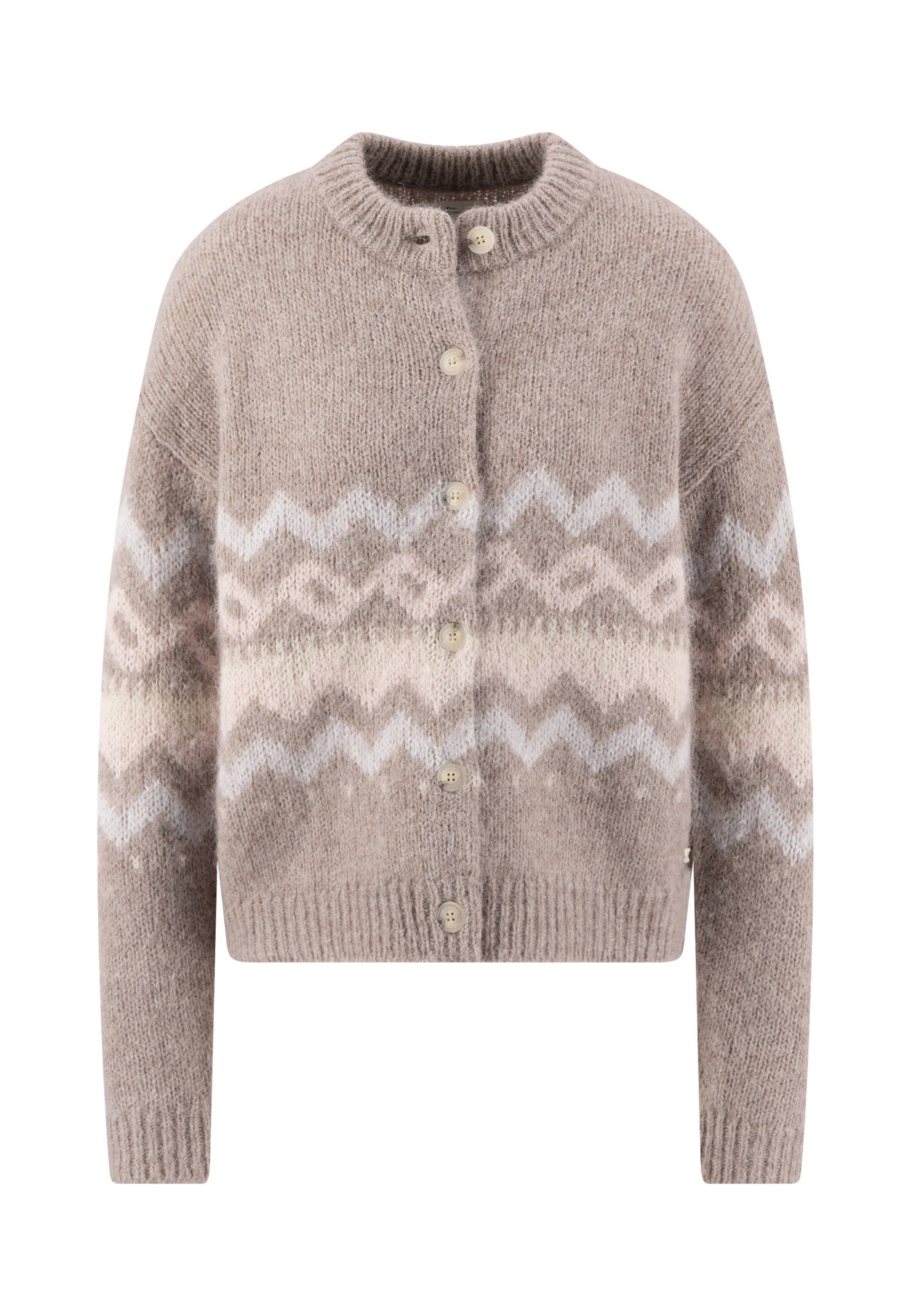 CARDIGAN NORWAY HAIRY YARN *RWS, URBAN TAUPE #1