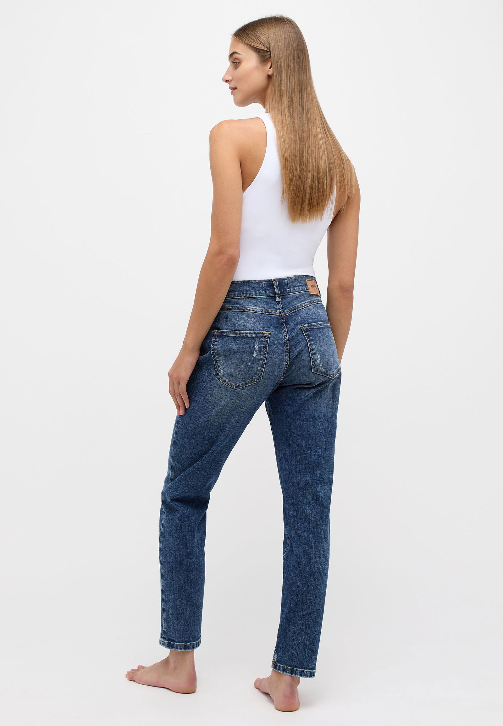 Angels |  Angels Boyfriend Jeans  | 34/30 | mid blue used destroyed