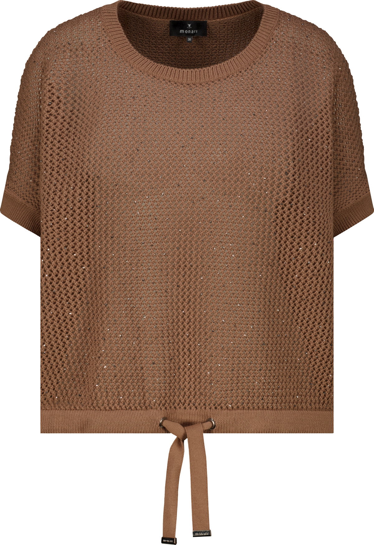 Monari Ajour-Strickpullover mit Strasssteinen #1