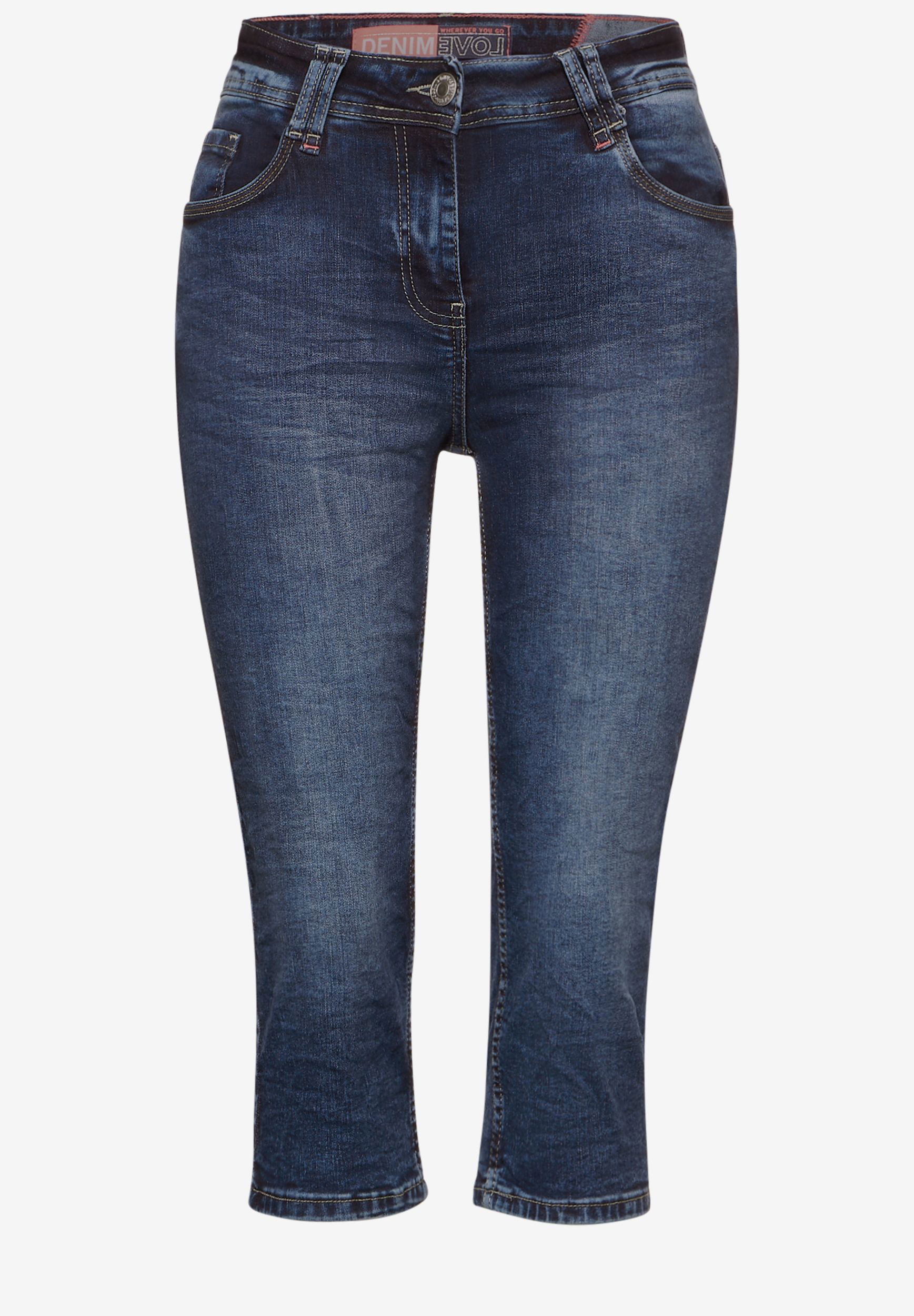 CECIL |  CECIL 7/8-Jeans  | mid blue used wash