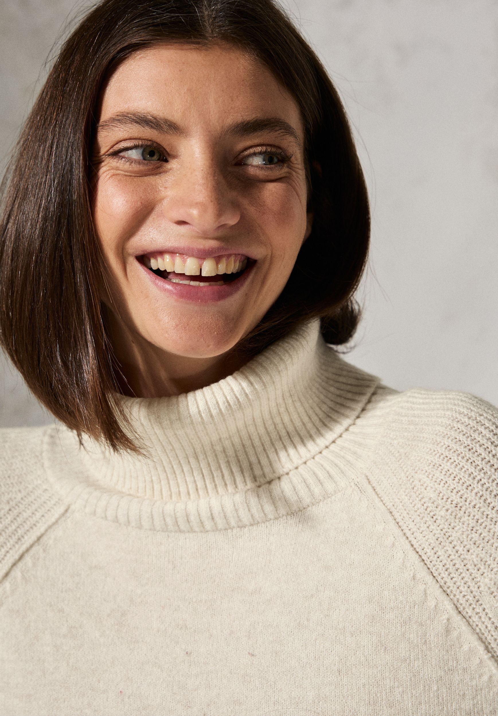 CECIL |  CECIL Rollkragenpullover  | XXL | birch white melange