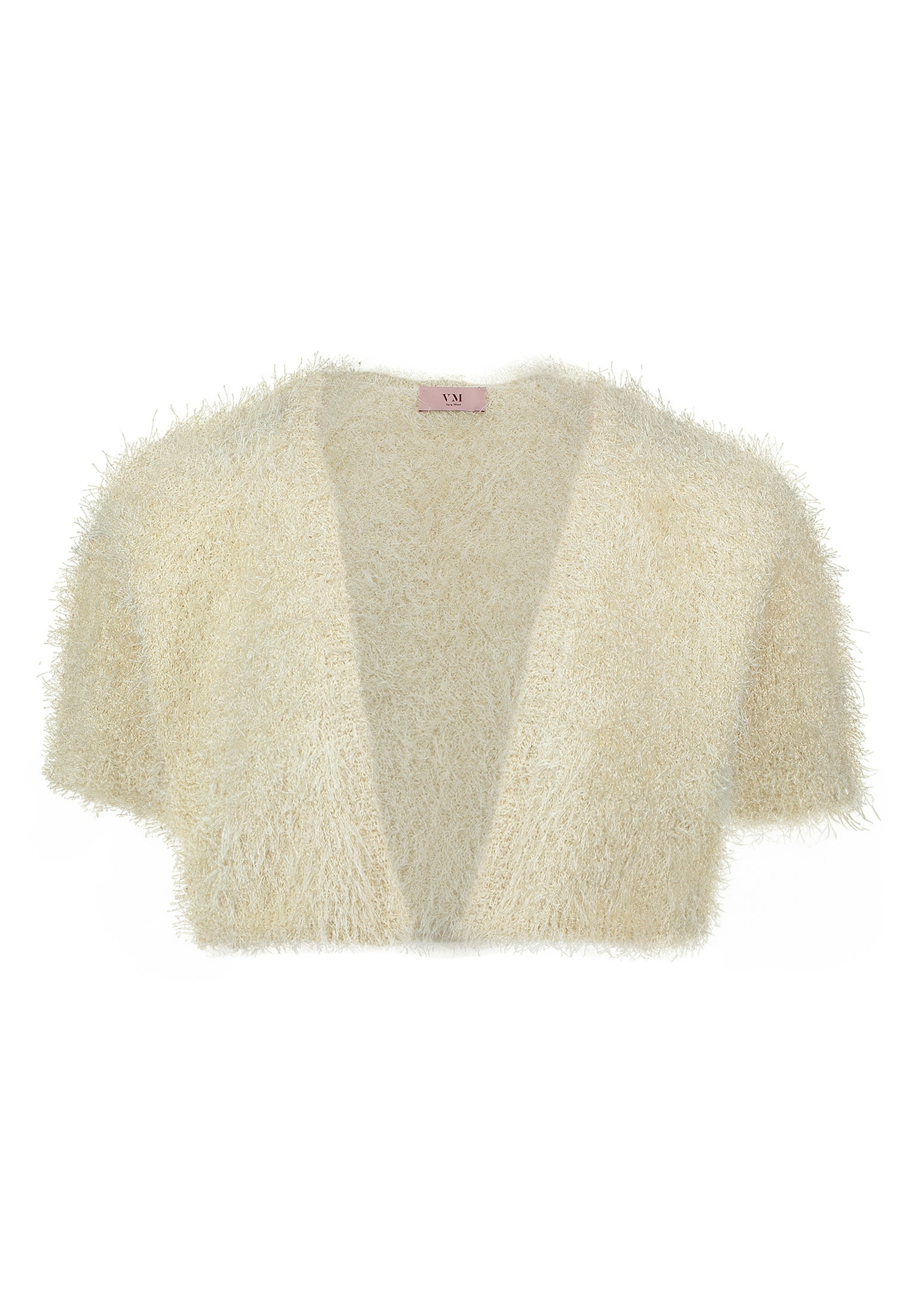 Strickjacke Kurz 1/2 Arm, Pearled Ivory #1