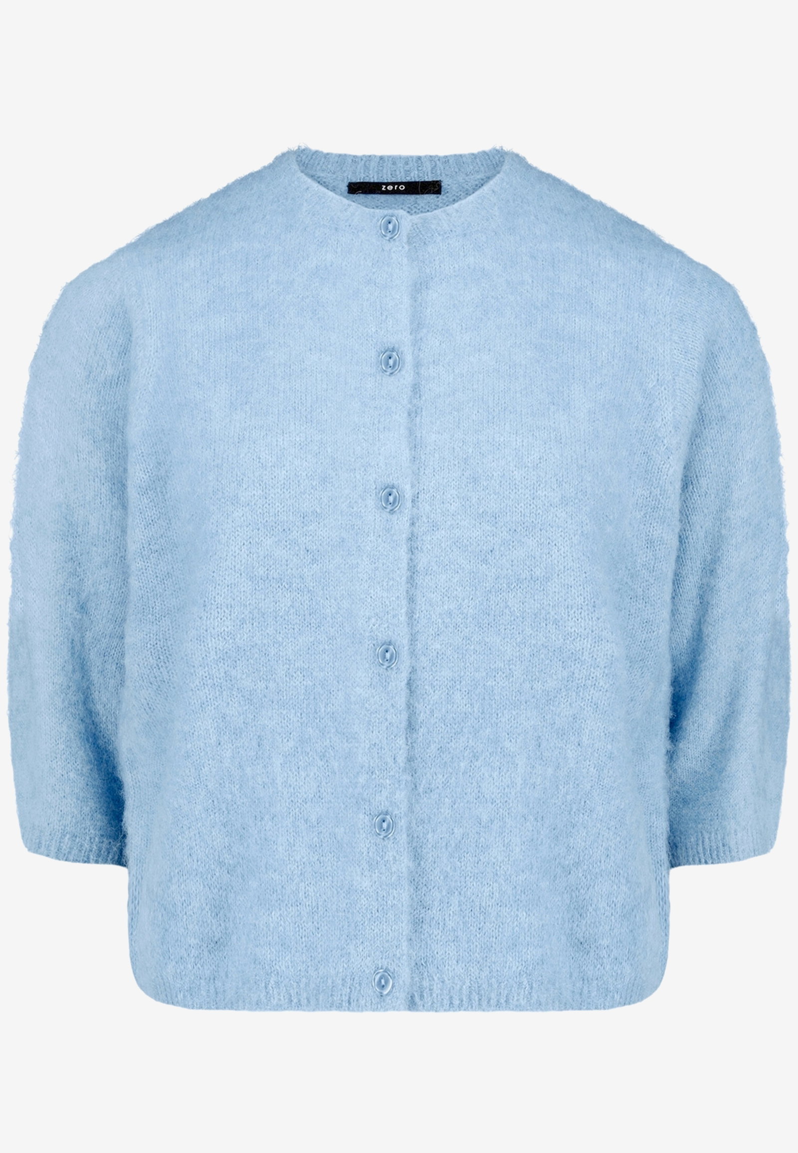 Strickjacke Kurz 3/4 Arm, Ashley Blue Melange #1