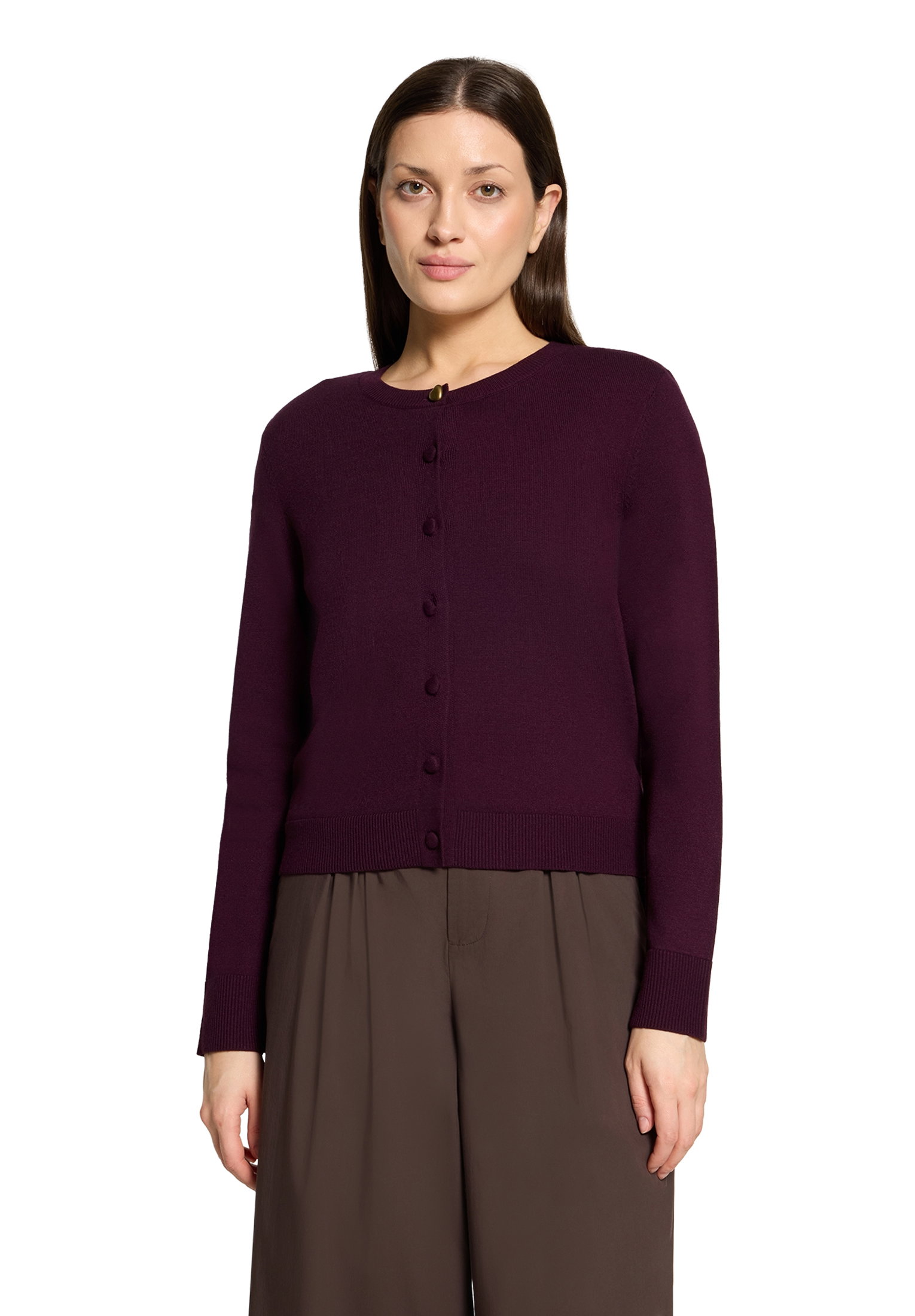 Strickjacke Kurz 1/1 Arm, Dark Dahlia #3