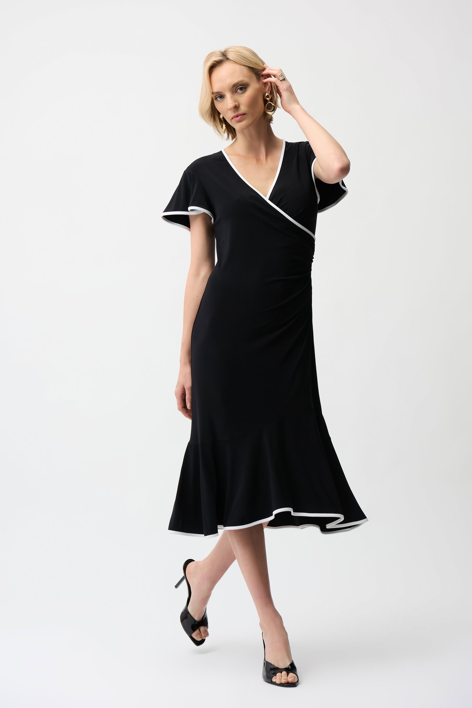 Joseph Ribkoff  Wickelkleid aus feinem Jersey mit kontrastierendem Besatz #2