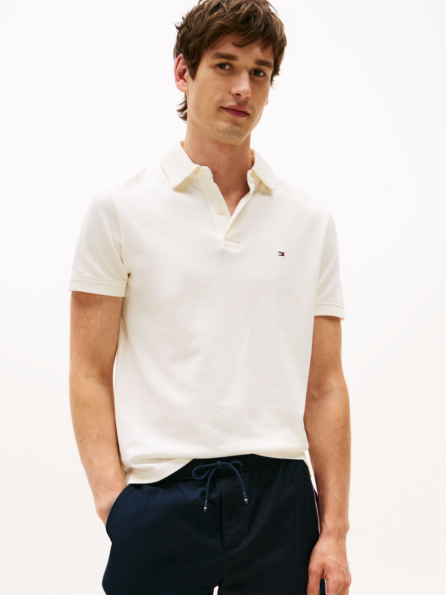 Tommy Hilfiger |  Tommy Hilfiger Poloshirt  | XXL | ivory petal