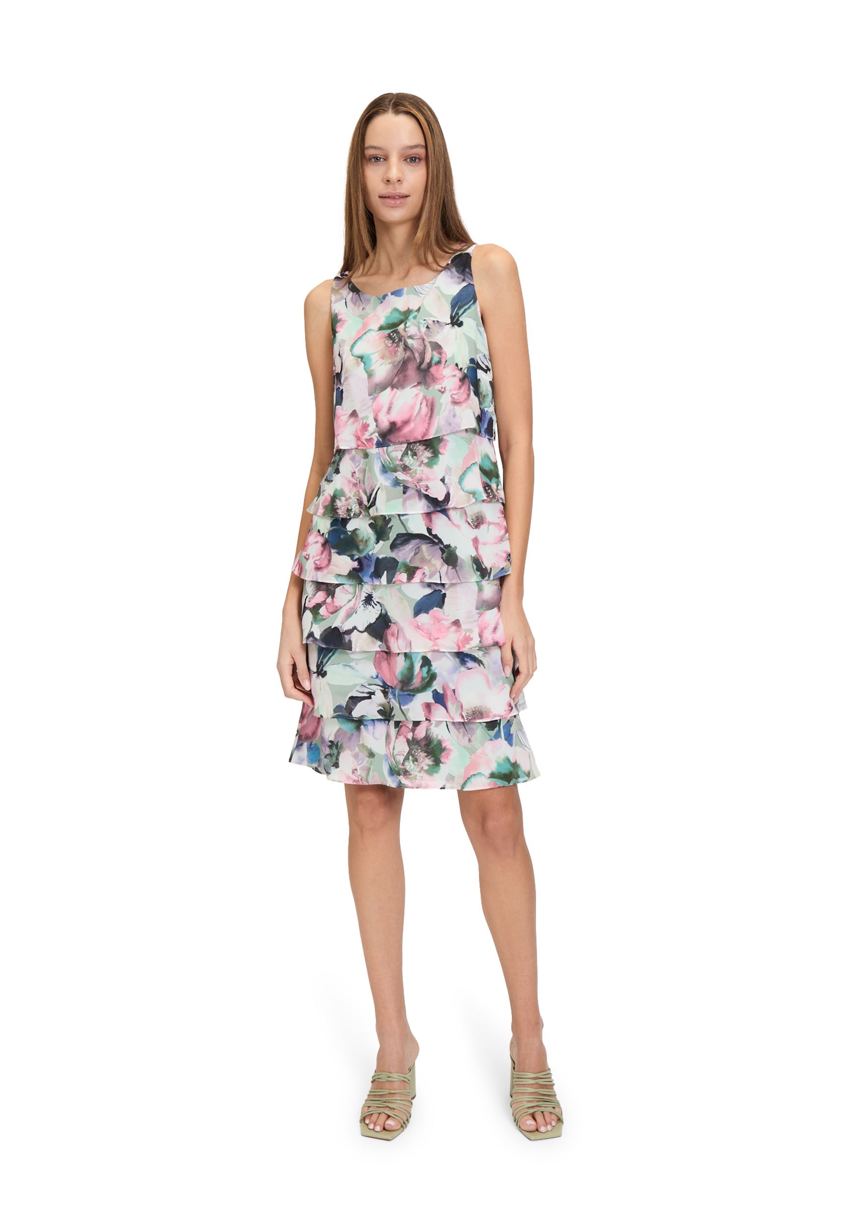 Vera Mont |  Vera Mont Kleid Kurz ohne Arm | 38 | green/rosé