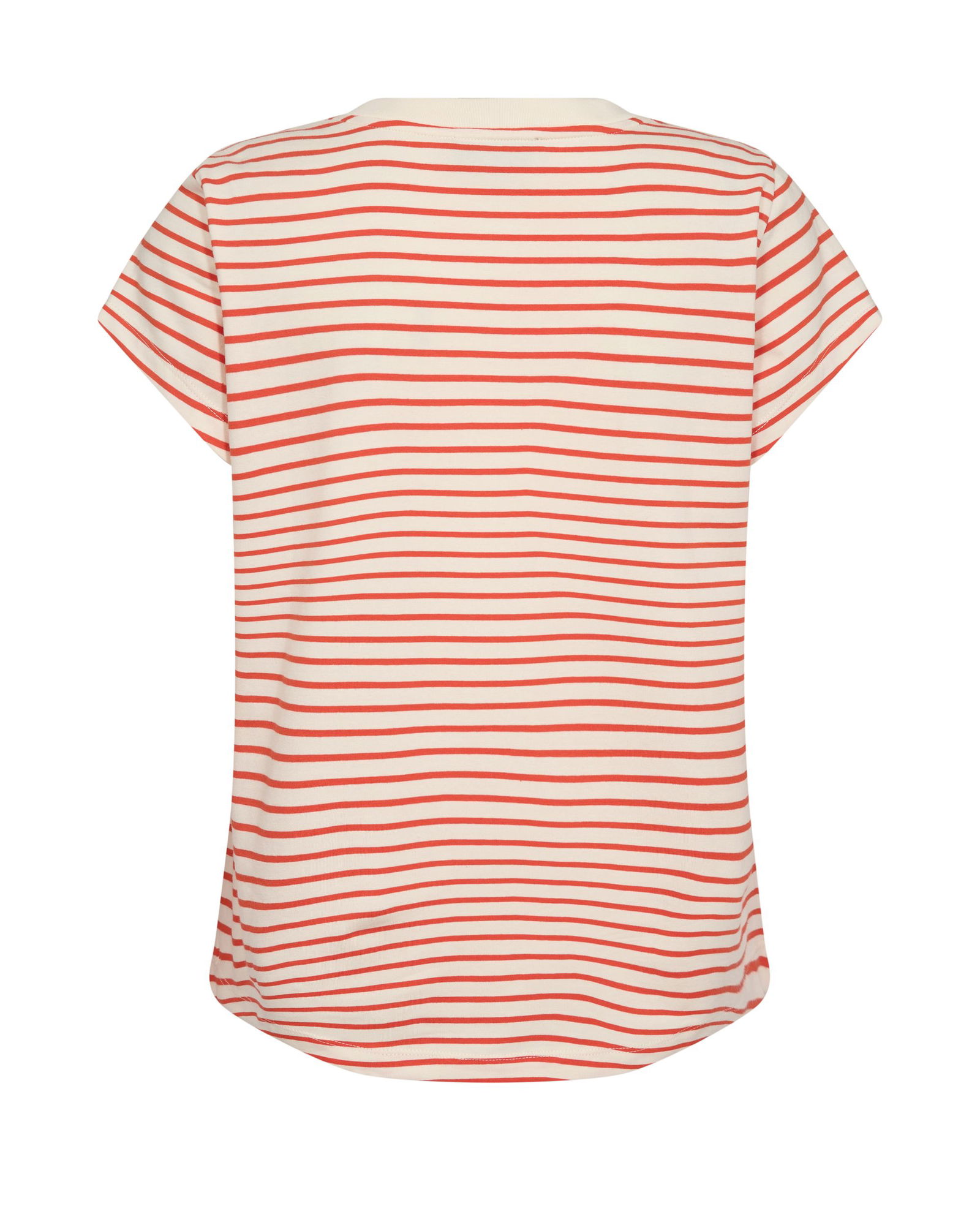 Mos Mosh |  MMKala V-SS Stripe Tee | XS | spicy orange