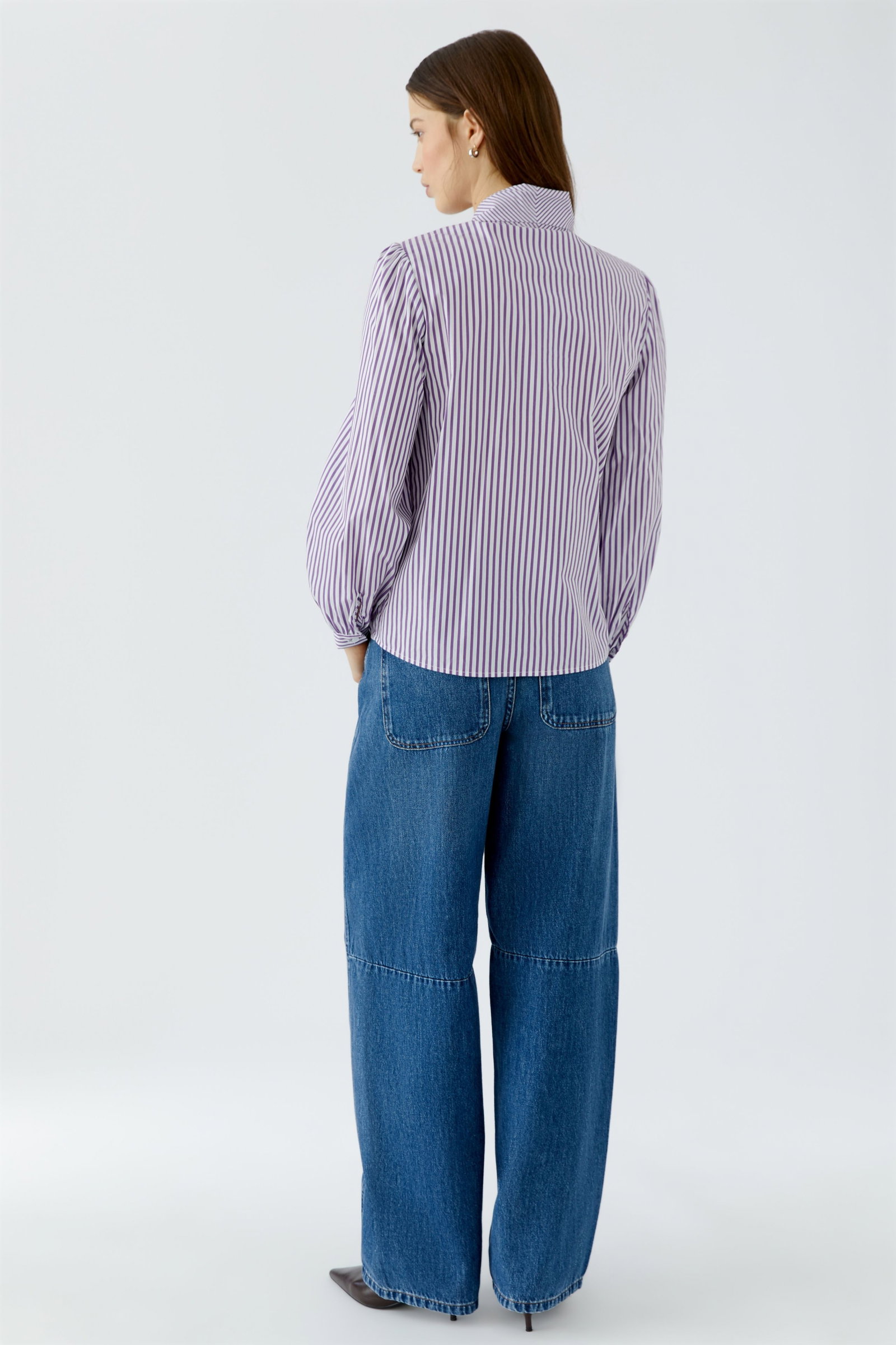 Bluse, white violett #7
