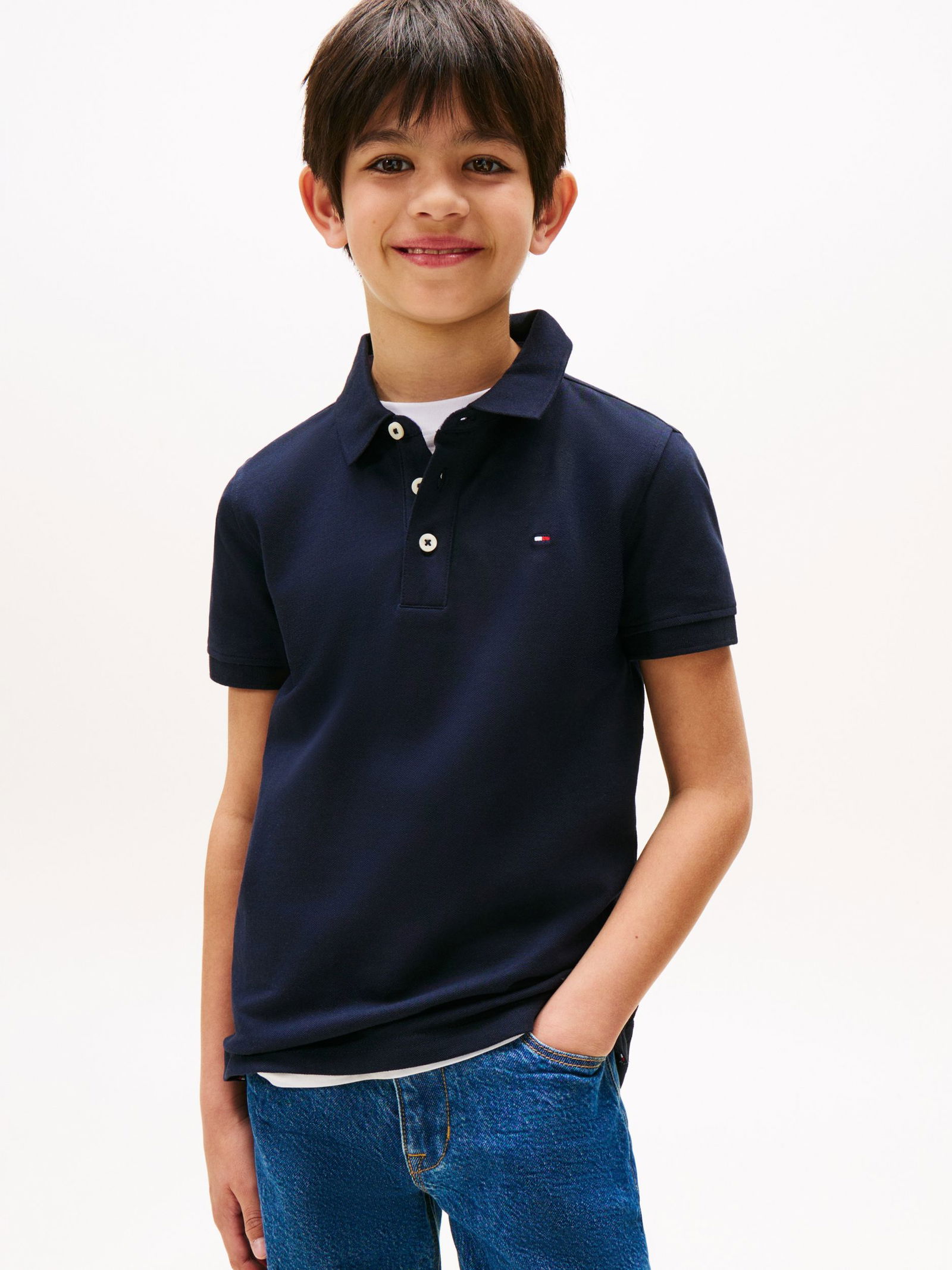 Tommy Hilfiger |  BOYS TOMMY POLO S/S | 140 | DENIM