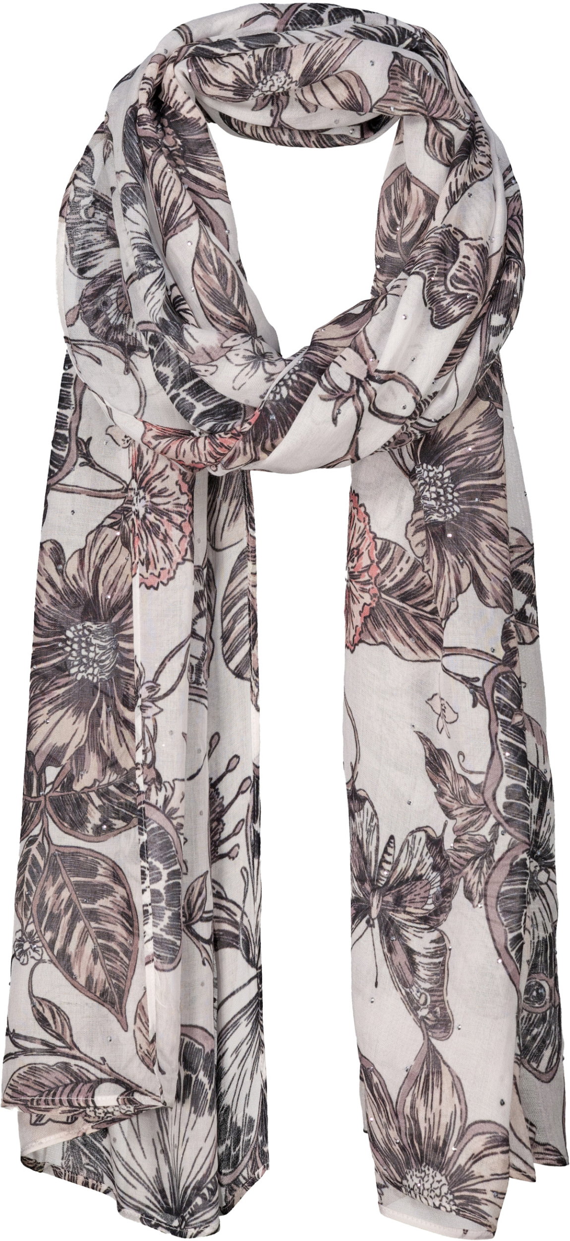 Schal, taupe gemustert #12