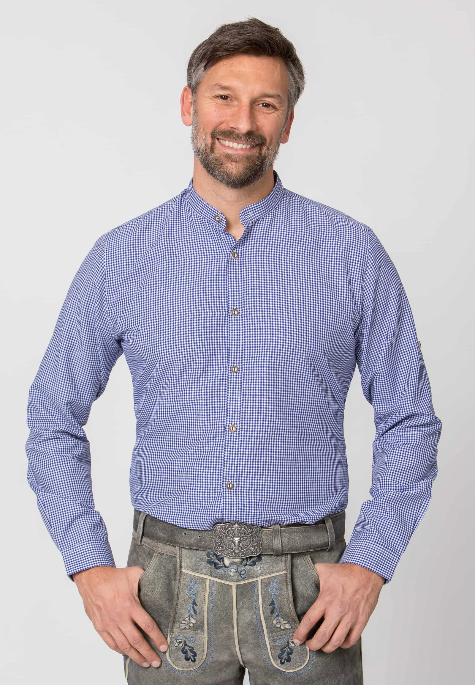 Stockerpoint Trachtenhemd Marius dunkelblau #1