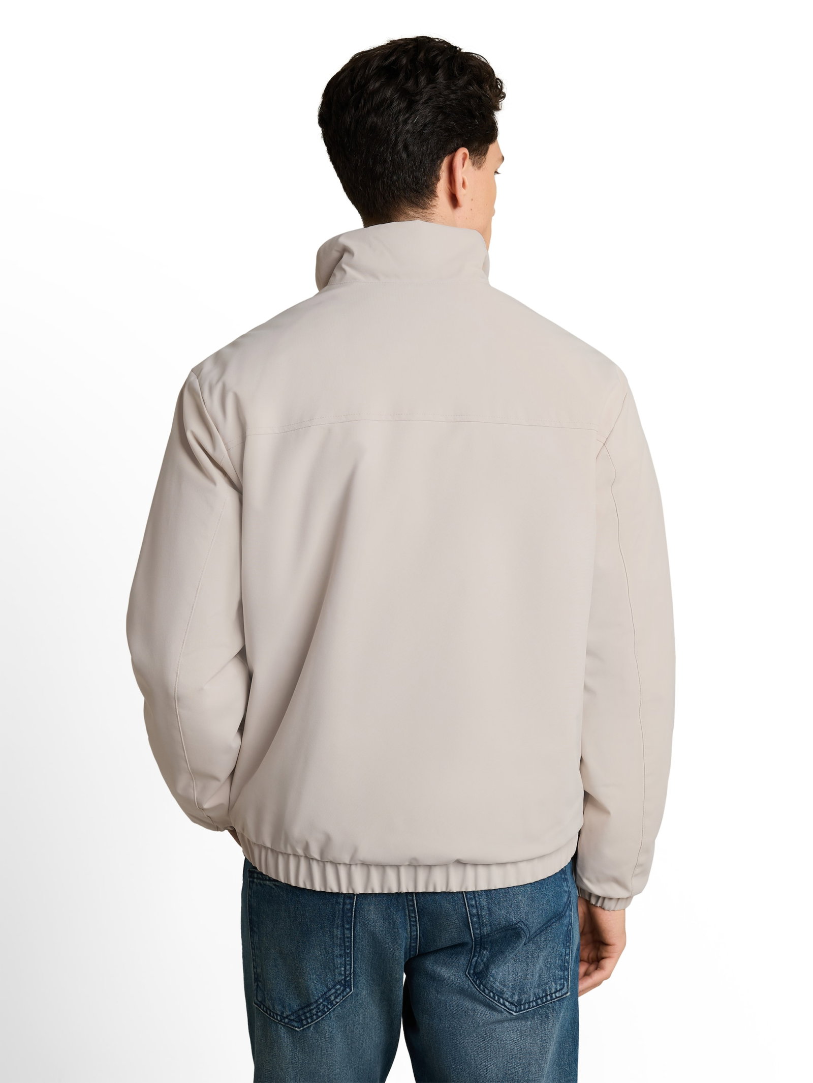 stand-up collar blouson, Dusty Beige #4