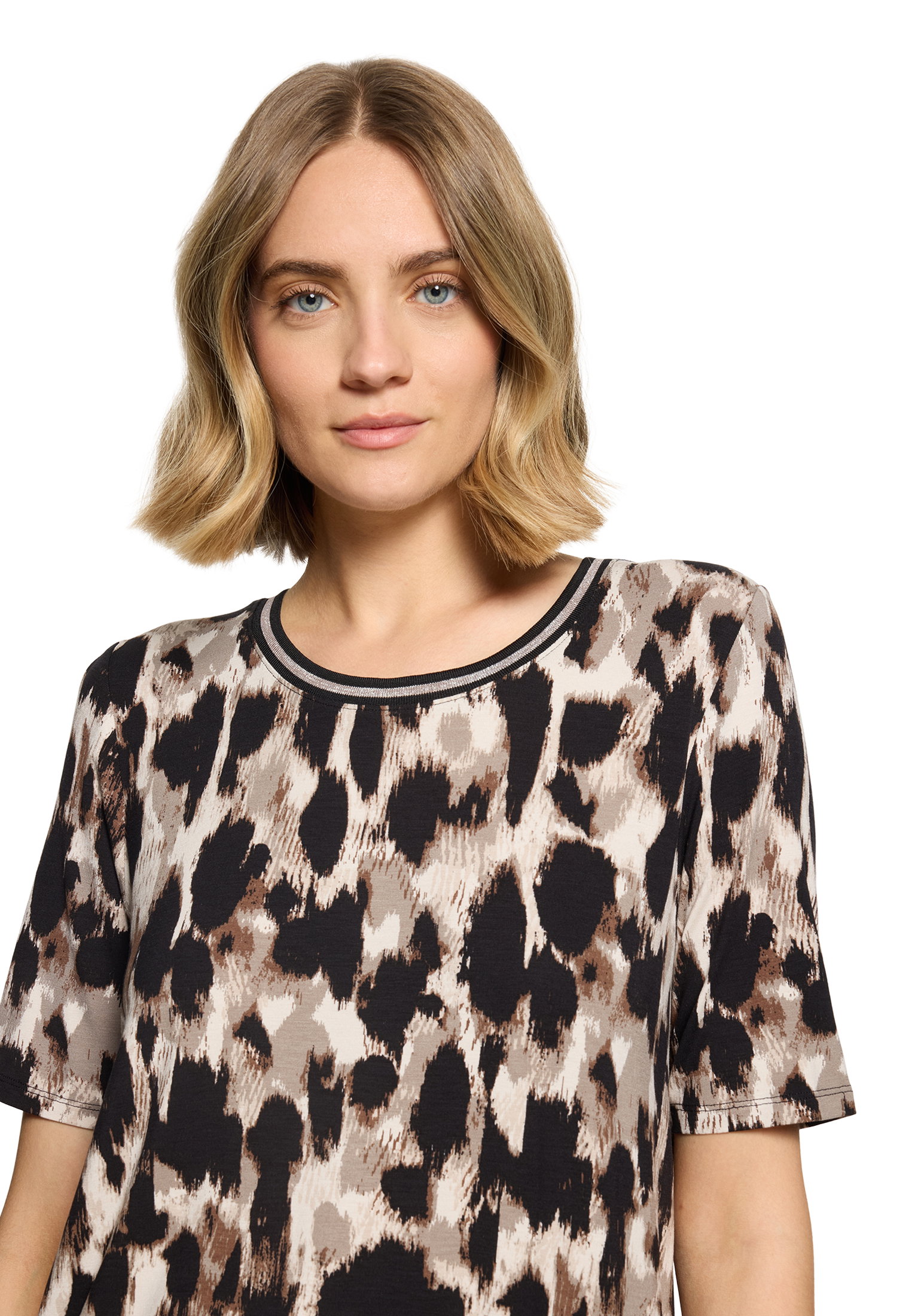 Shirt Kurz 1/2 Arm, Beige/Black #6